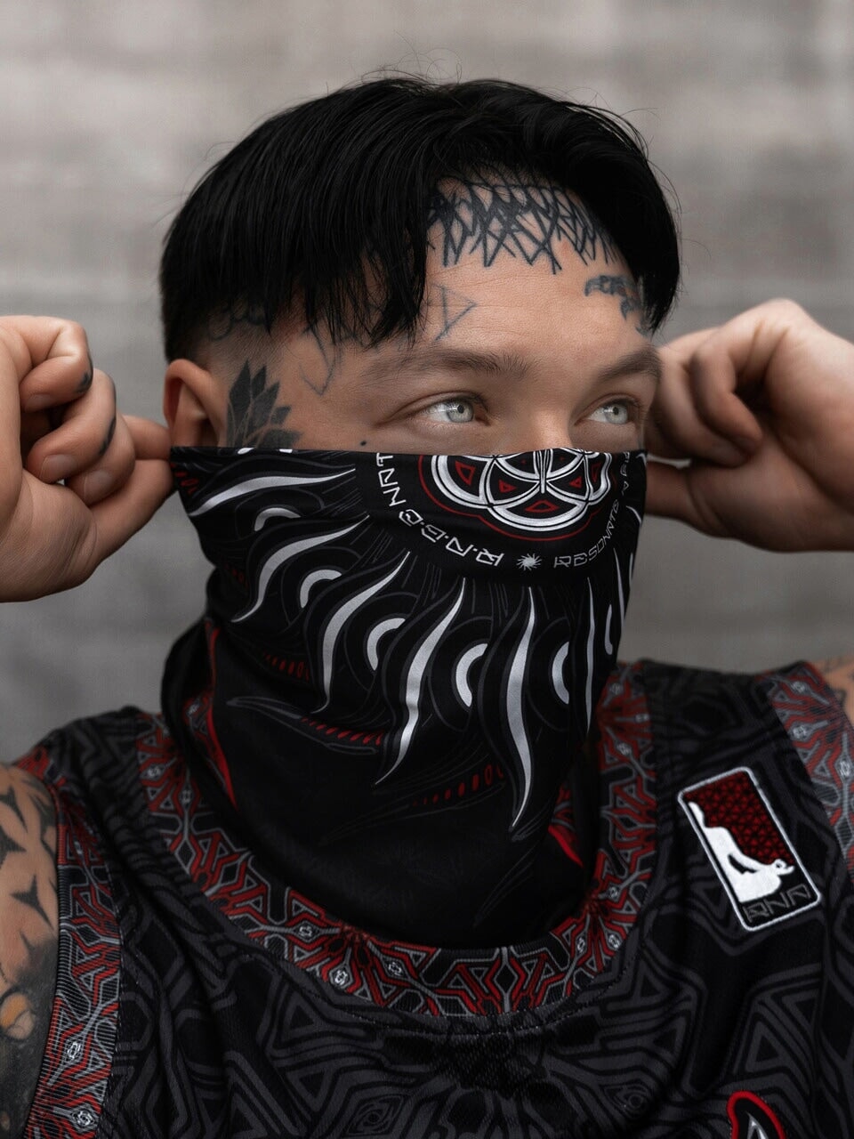 PRE-ORDER ✦ PROTECTED BY INTENT ✦ Crimson Double-sided Bandana Coming Soon