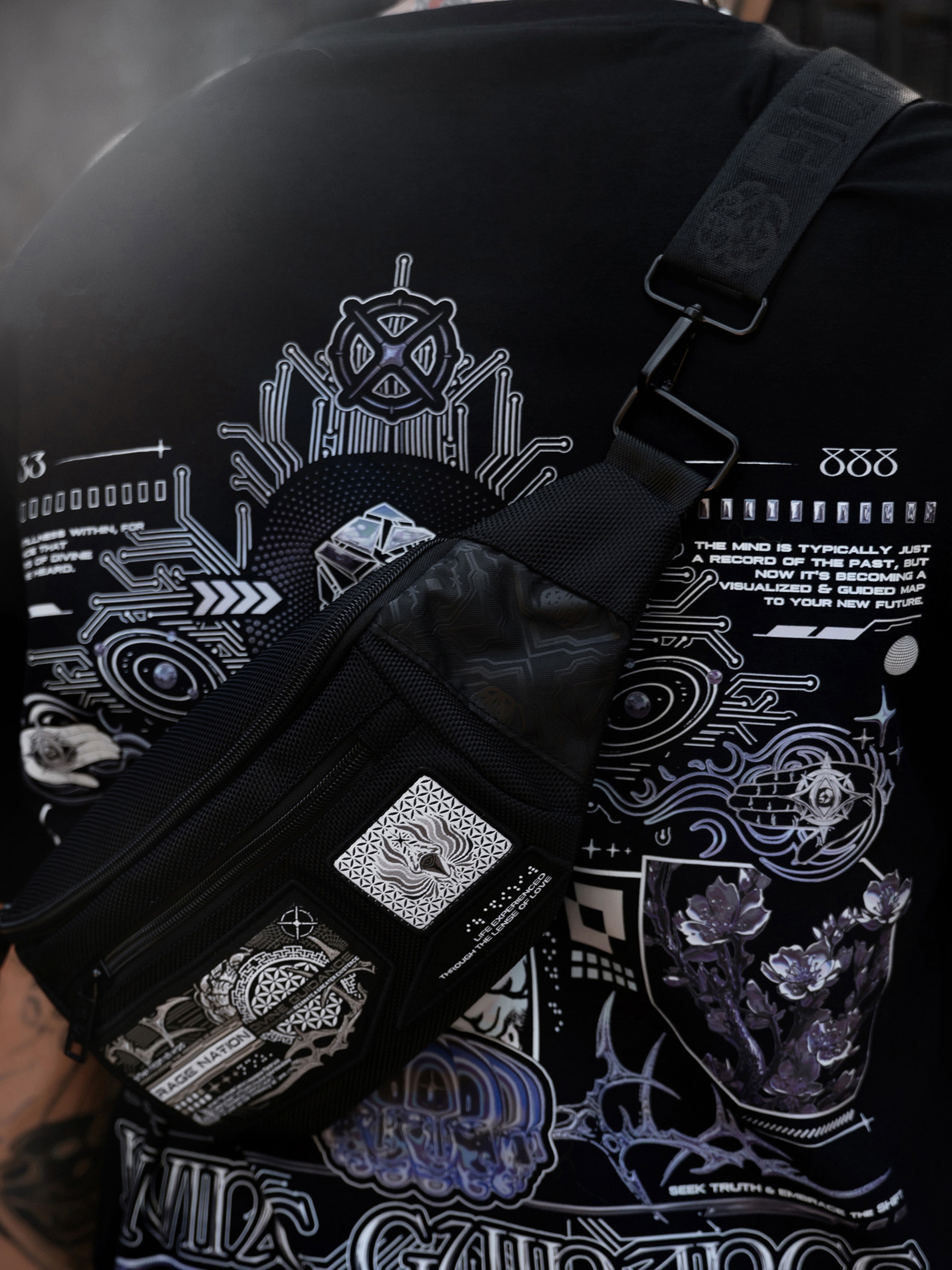 DIVINE GUIDANCE ✦ Fanny Pack / Chest Bag ✦ w/ Interchangeable Strap Fanny Pack