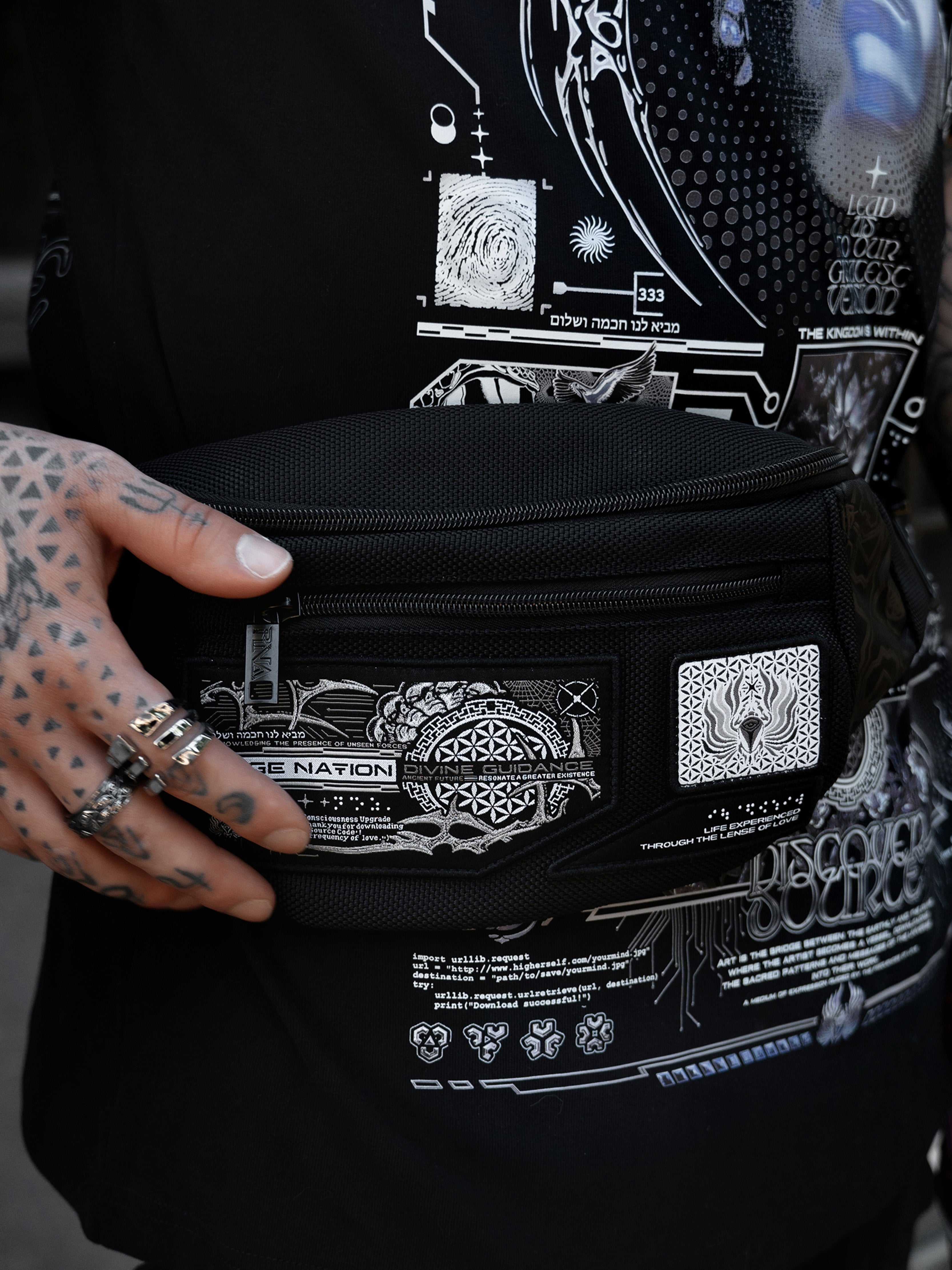 DIVINE GUIDANCE ✦ Fanny Pack / Chest Bag ✦ w/ Interchangeable Strap Fanny Pack