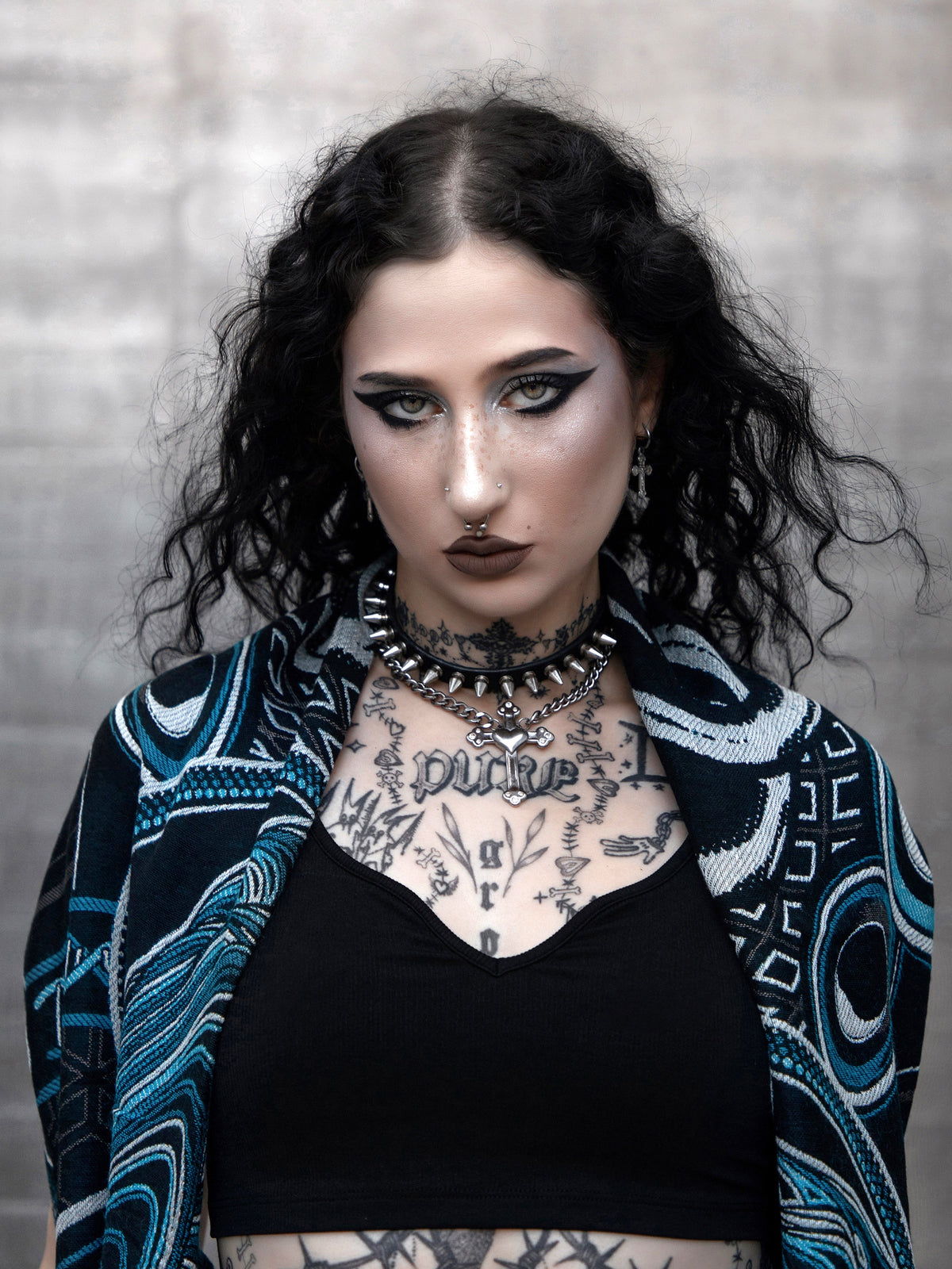 THE RAVE ✦ Electric Blue ✦ Double-Layered Shawl Shawls