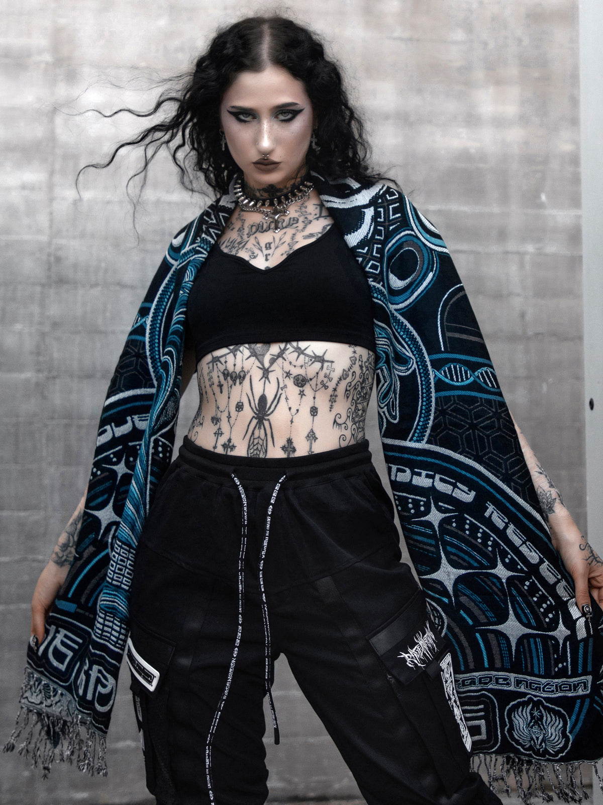 THE RAVE ✦ Electric Blue ✦ Double-Layered Shawl Shawls