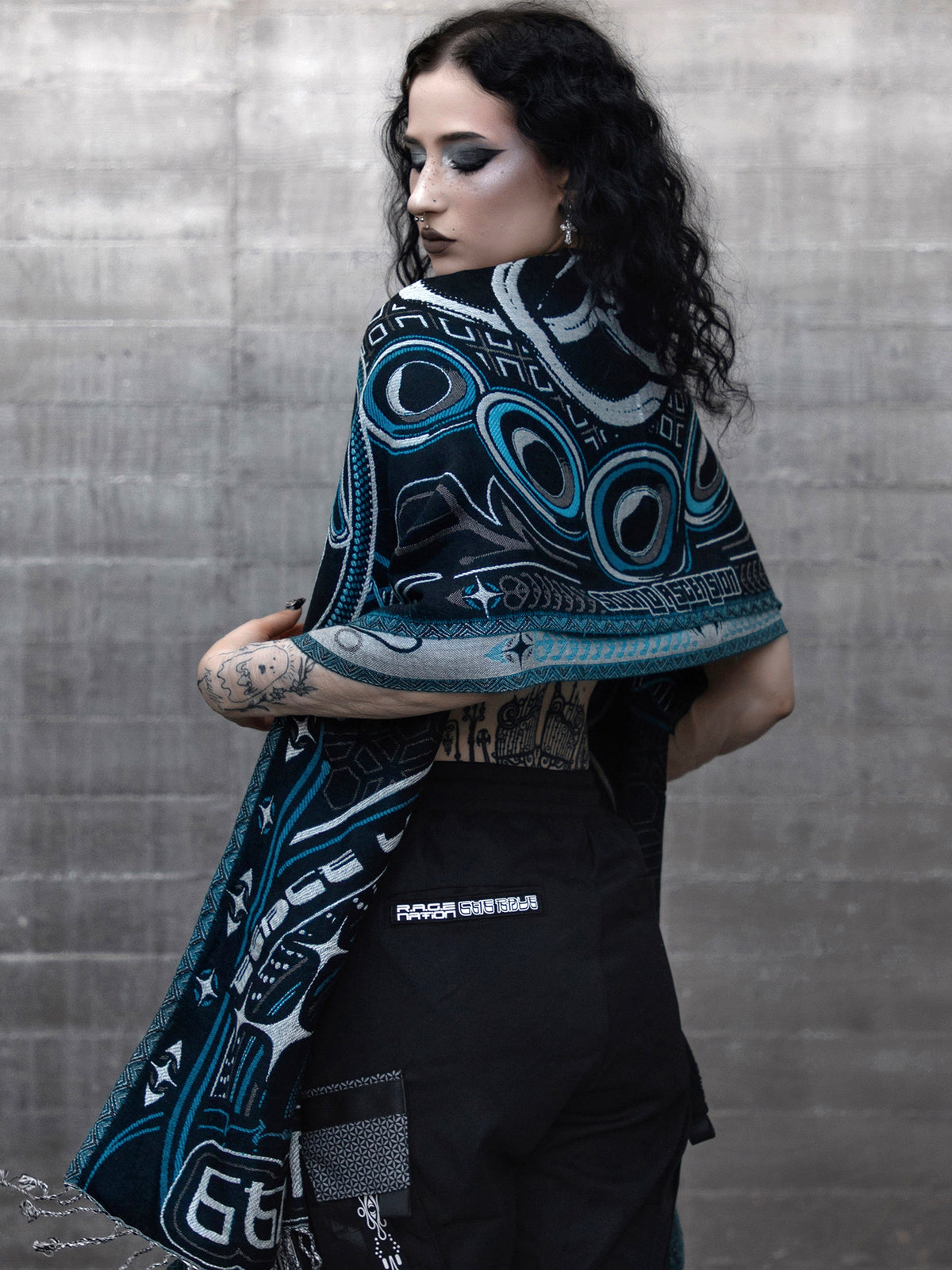 THE RAVE ✦ Electric Blue ✦ Double-Layered Shawl Shawls