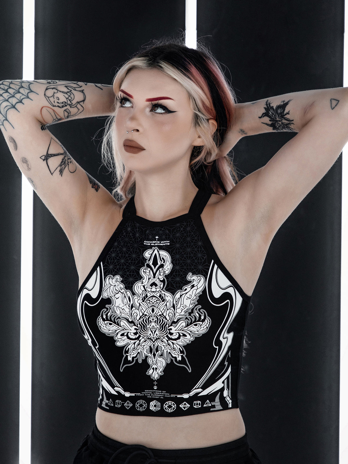 CONVENE WITH THE ELEMENTS ✦ High Neck Crop Top Crop Top