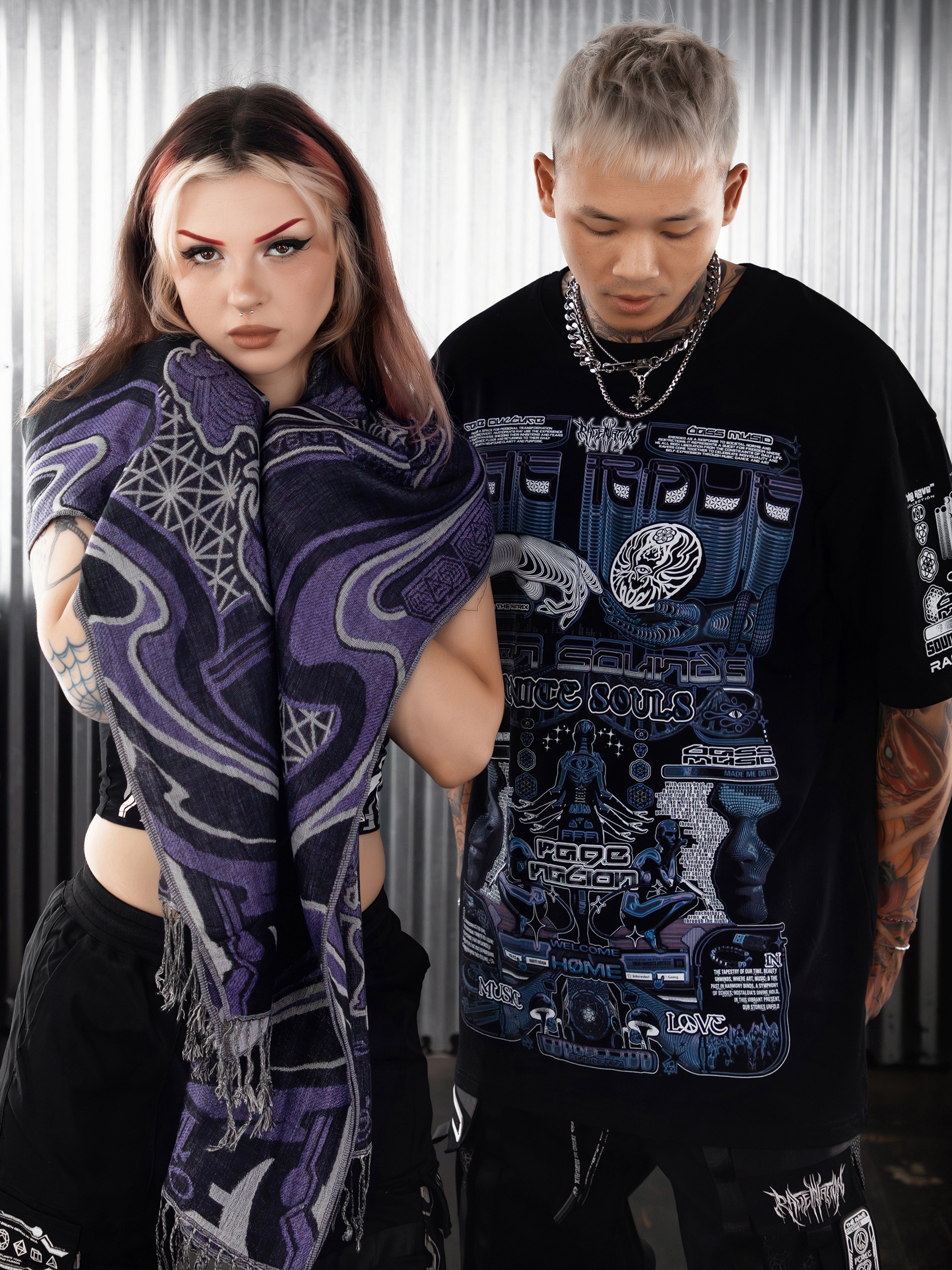 CONVENE WITH THE ELEMENTS ✦ PURPLE HAZE ✦ Festival Shawl Shawls