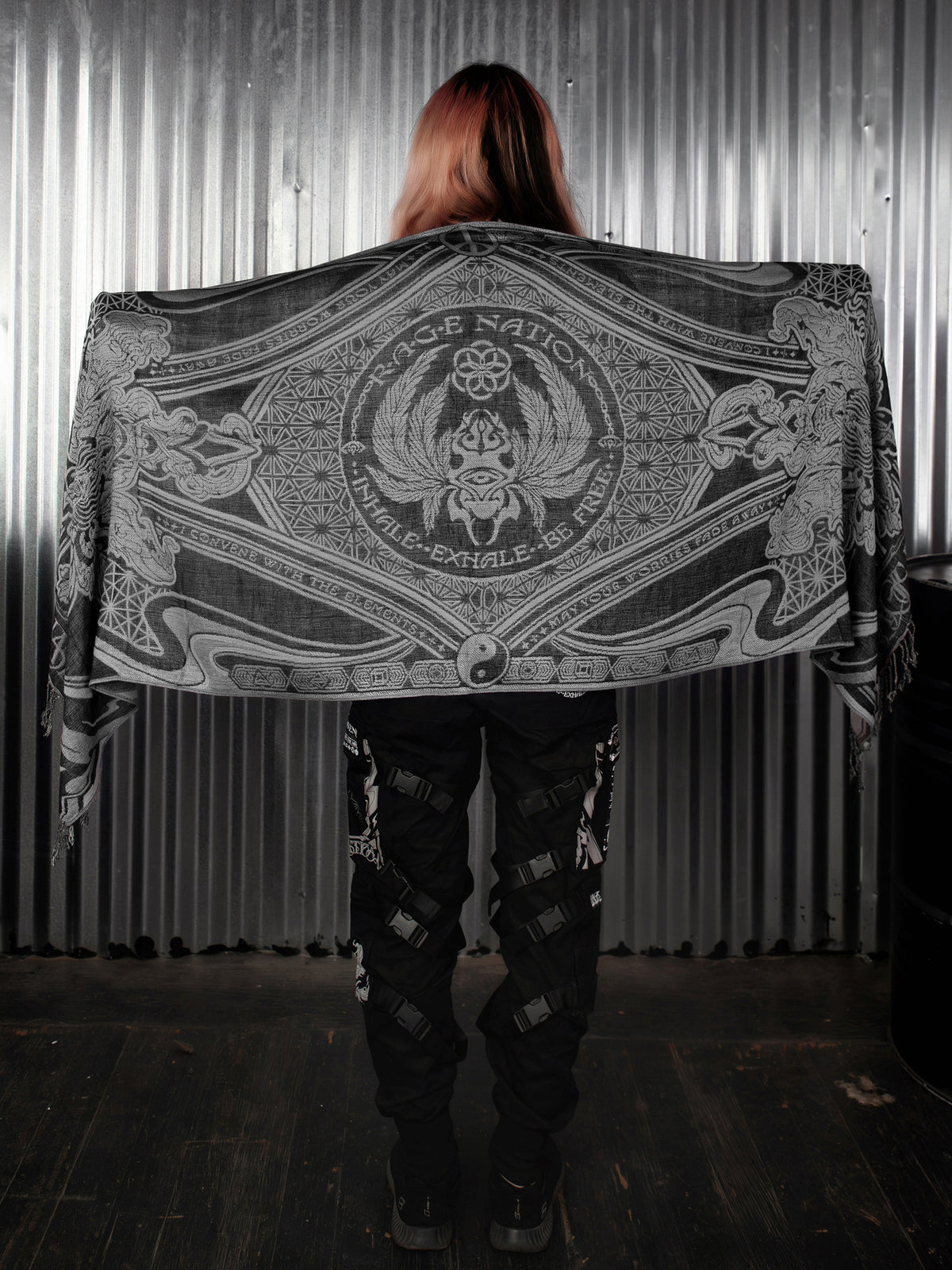 CONVENE WITH THE ELEMENTS ✦ PLATINUM MIST ✦ Festival Shawl Shawls