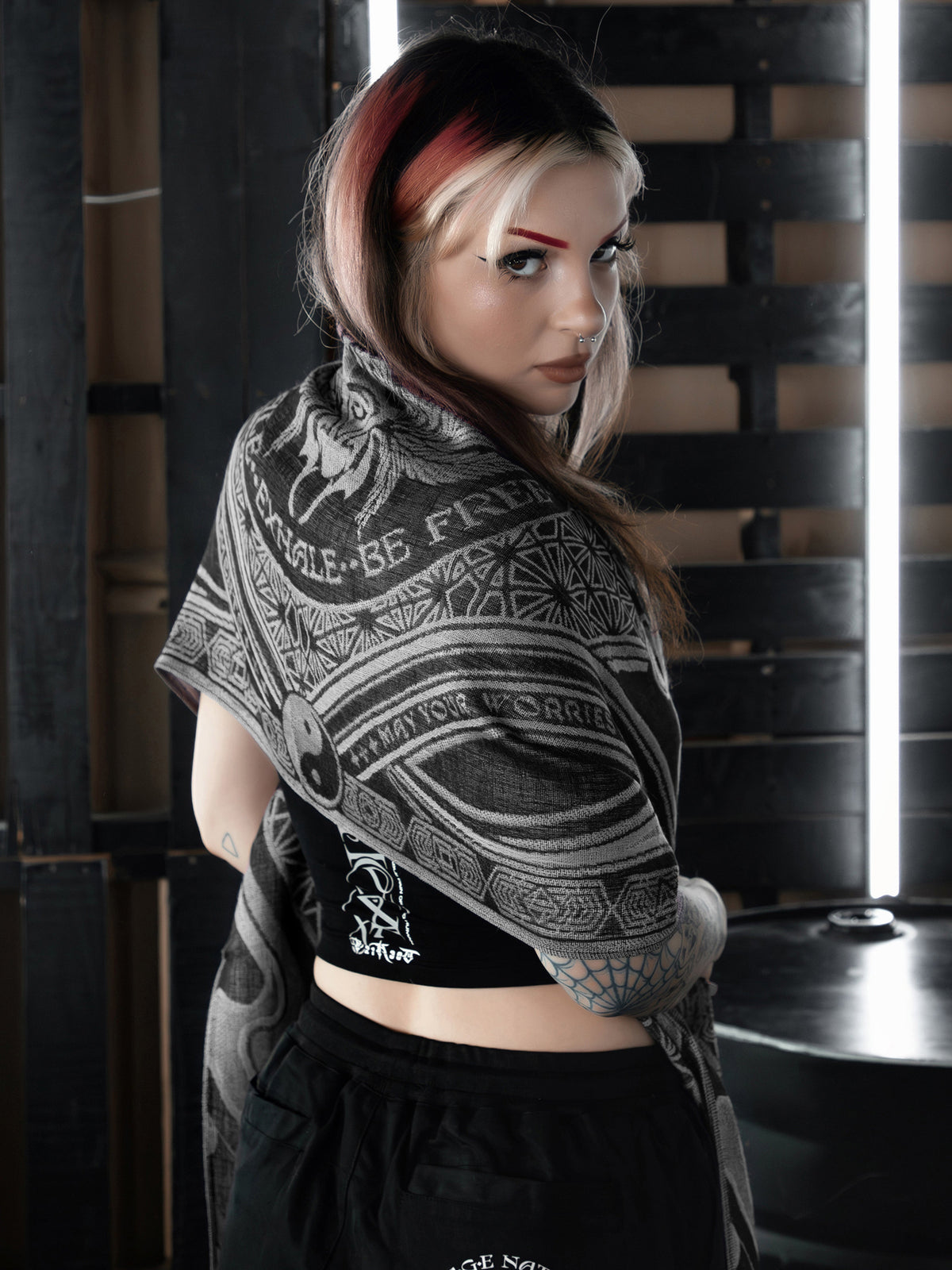 CONVENE WITH THE ELEMENTS ✦ PLATINUM MIST ✦ Festival Shawl Shawls