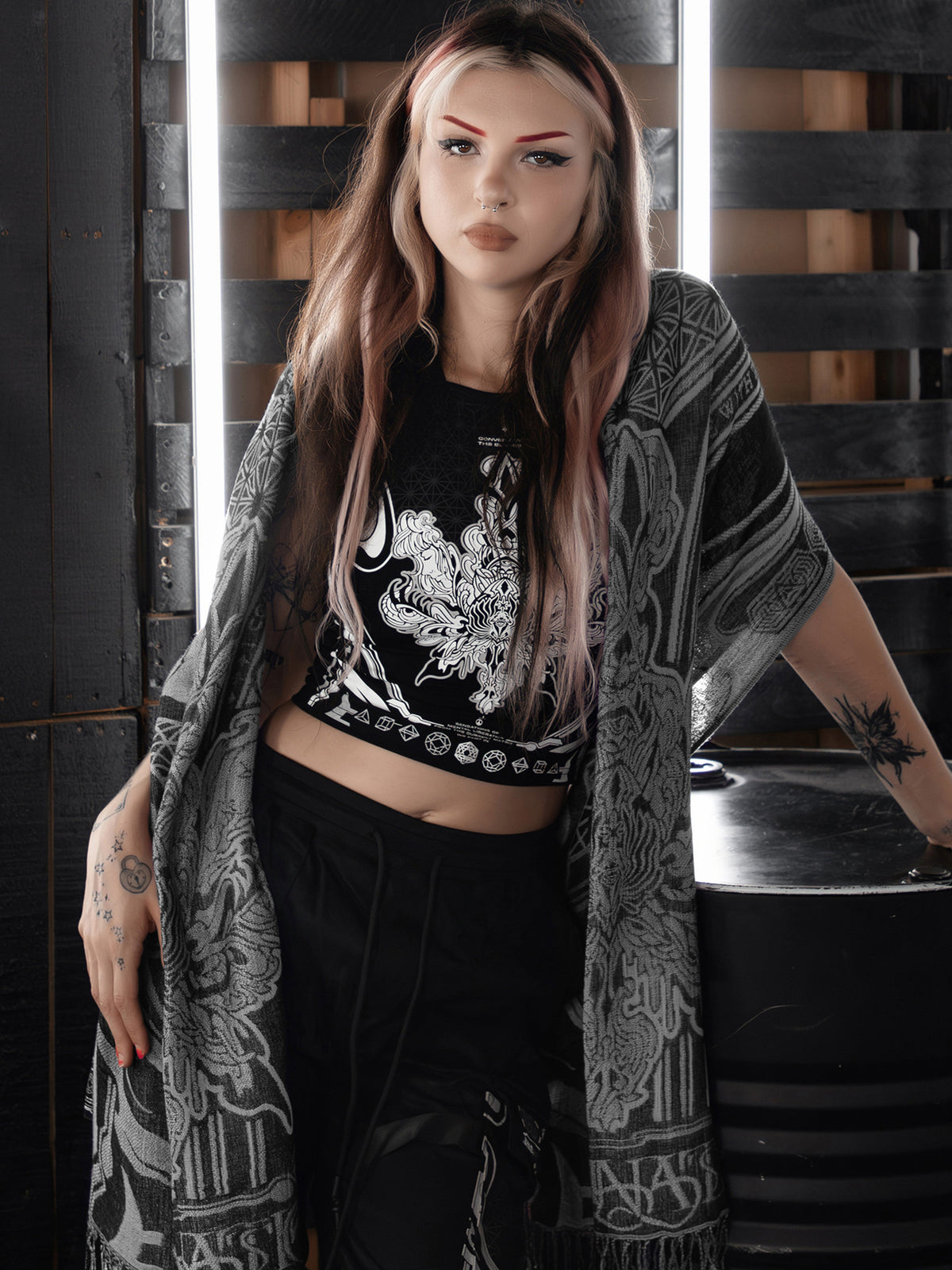 CONVENE WITH THE ELEMENTS ✦ PLATINUM MIST ✦ Festival Shawl Shawls