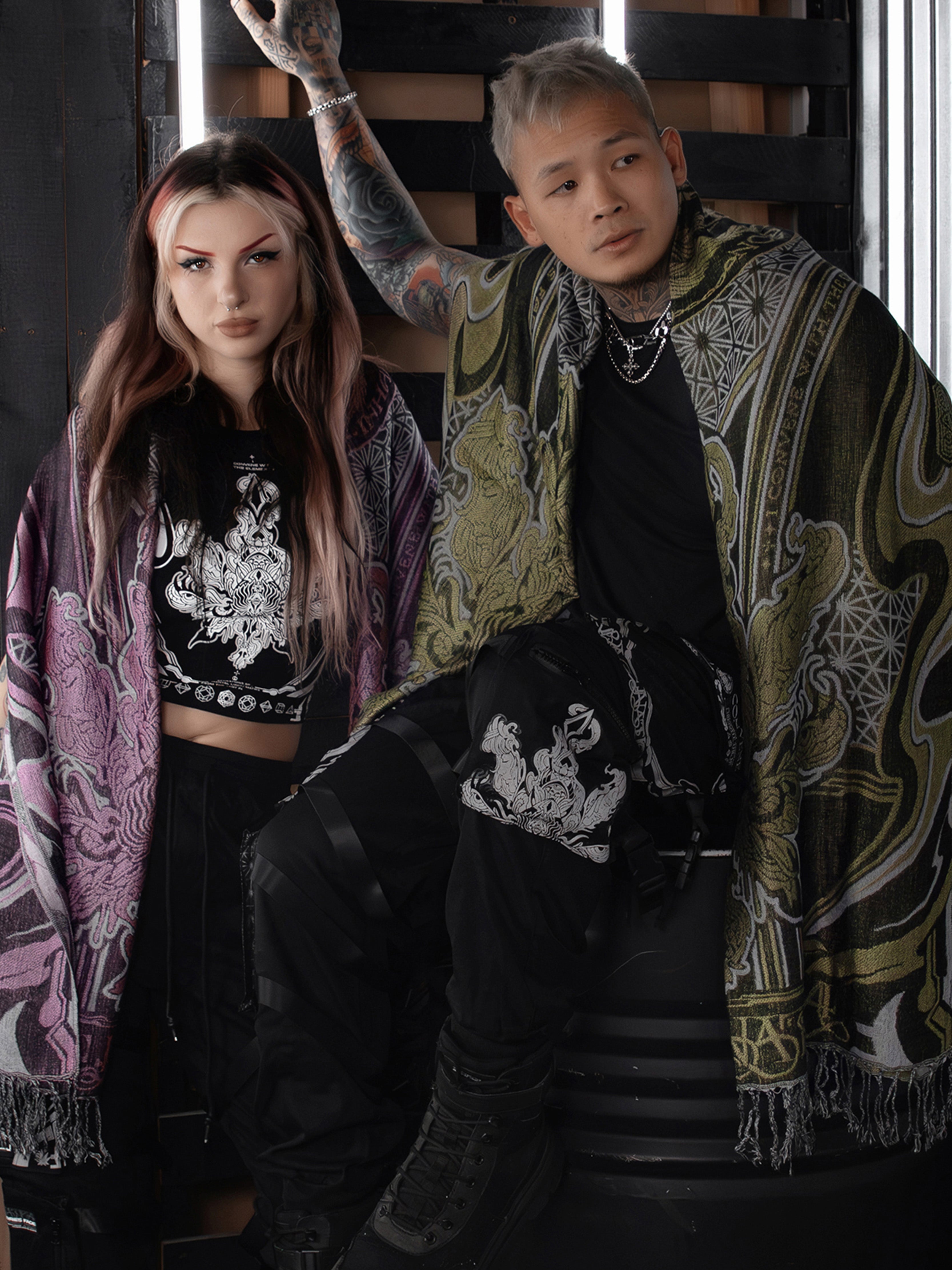 CONVENE WITH THE ELEMENTS ✦ GOLDEN KU$H ✦ Festival Shawl Shawls