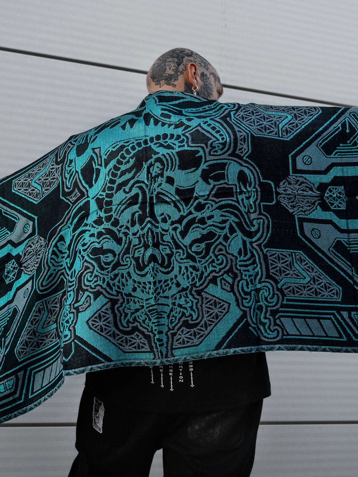 REMOVER OF OBSTACLES ✦ CYAN ✦ Festival Shawl Shawls