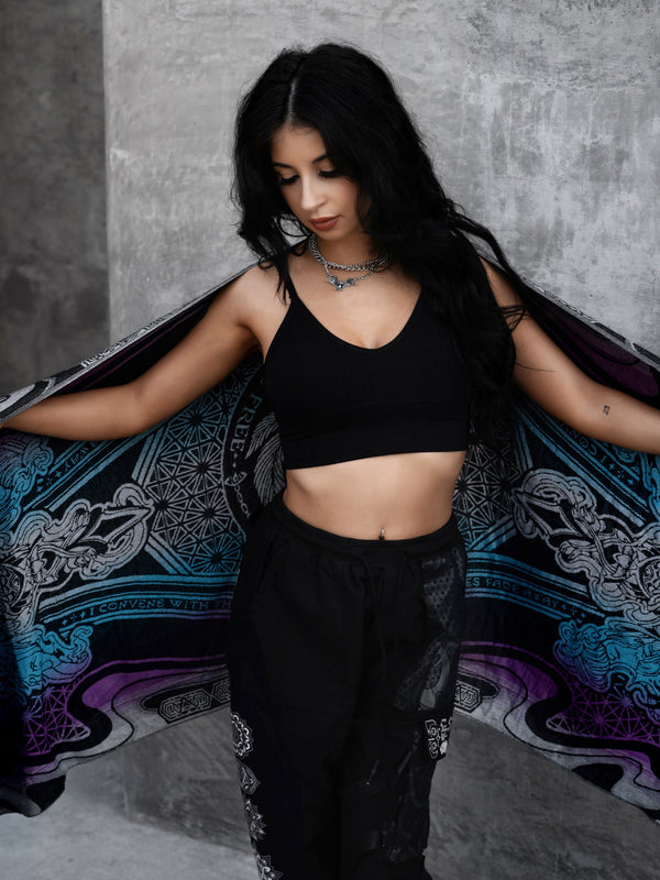 RESTOCKED ✦ CONVENE WITH THE ELEMENTS ✦ Amethyst Gradient ✦ Festival Shawl Shawls