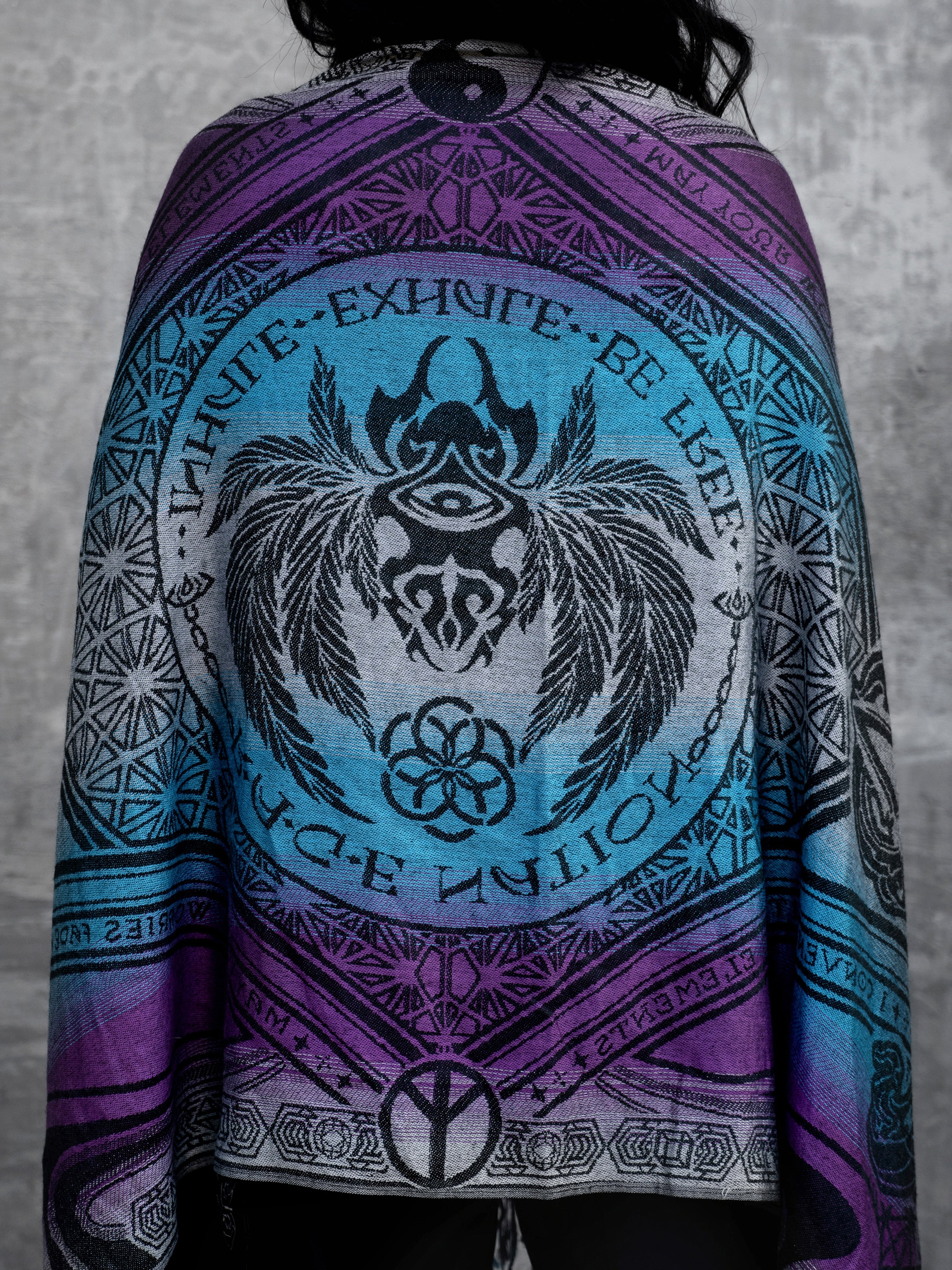 RESTOCKED ✦ CONVENE WITH THE ELEMENTS ✦ Amethyst Gradient ✦ Festival Shawl Shawls