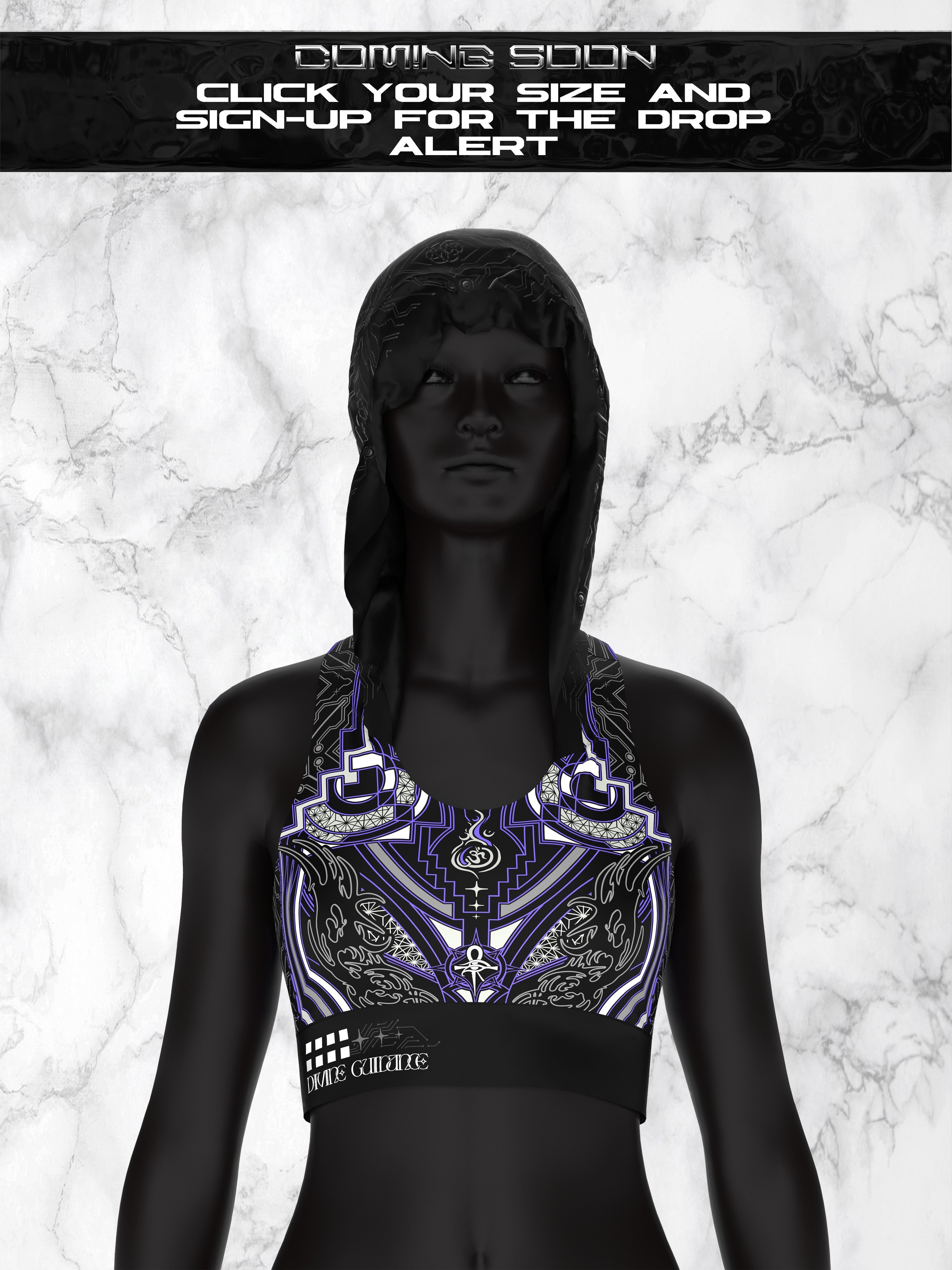 COMING SOON • DIVINE GUIDANCE • Hooded Sports Bra Coming Soon 