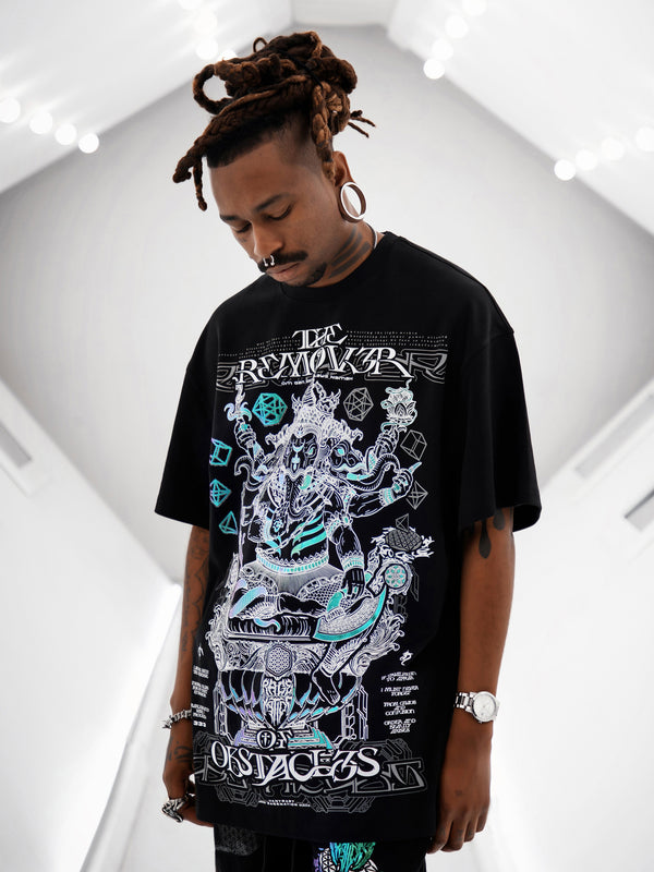 REMOVER OF OBSTACLES V1 ✦ 3-TONE IRIDESCENT FOIL ✦ Oversized Premium T-shirt T-Shirt