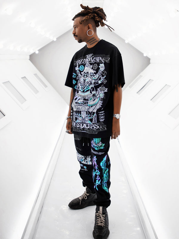 REMOVER OF OBSTACLES V1 ✦ 3-TONE IRIDESCENT FOIL ✦ Oversized Premium T-shirt T-Shirt