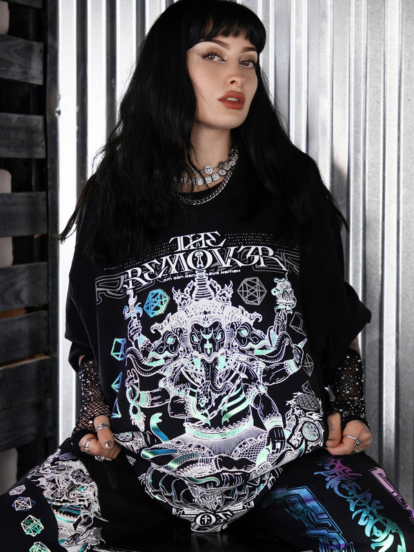 REMOVER OF OBSTACLES V1 ✦ 3-TONE IRIDESCENT FOIL ✦ Oversized Premium T-shirt T-Shirt
