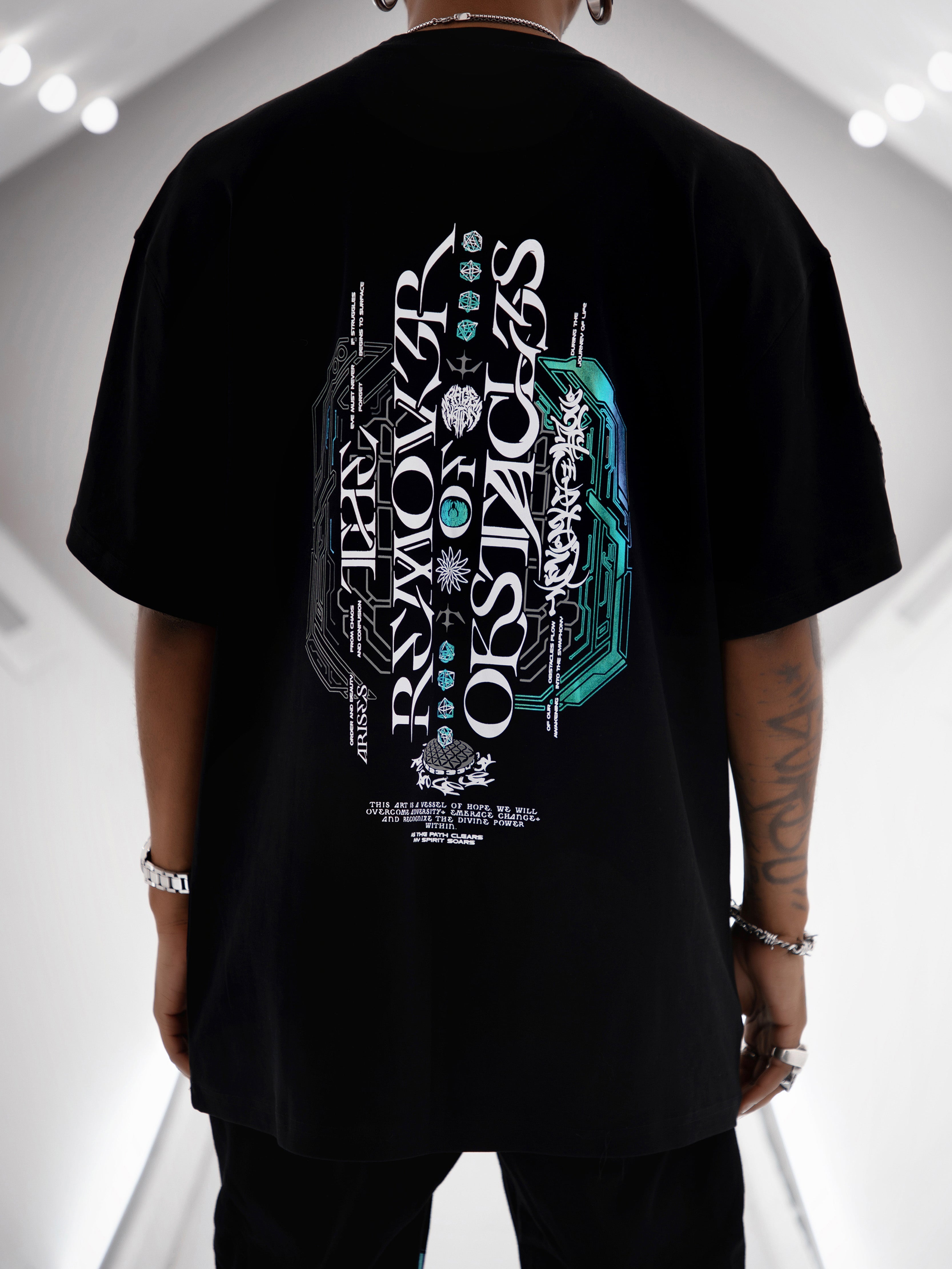 REMOVER OF OBSTACLES V1 ✦ 3-TONE IRIDESCENT FOIL ✦ Oversized Premium T-shirt T-Shirt