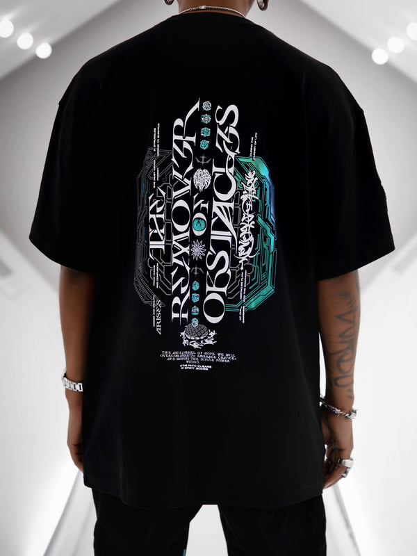 REMOVER OF OBSTACLES V1 ✦ 3-TONE IRIDESCENT FOIL ✦ Oversized Premium T-shirt T-Shirt