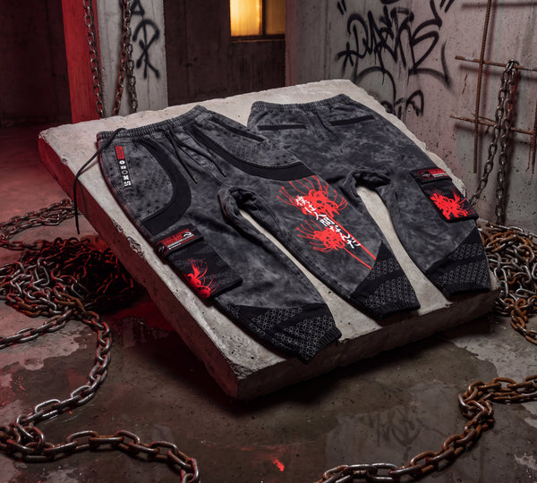 OFFICIAL TOKYO GHOUL ✦ UNRAVEL ✦ Acidwash Harem Joggers Tacticals