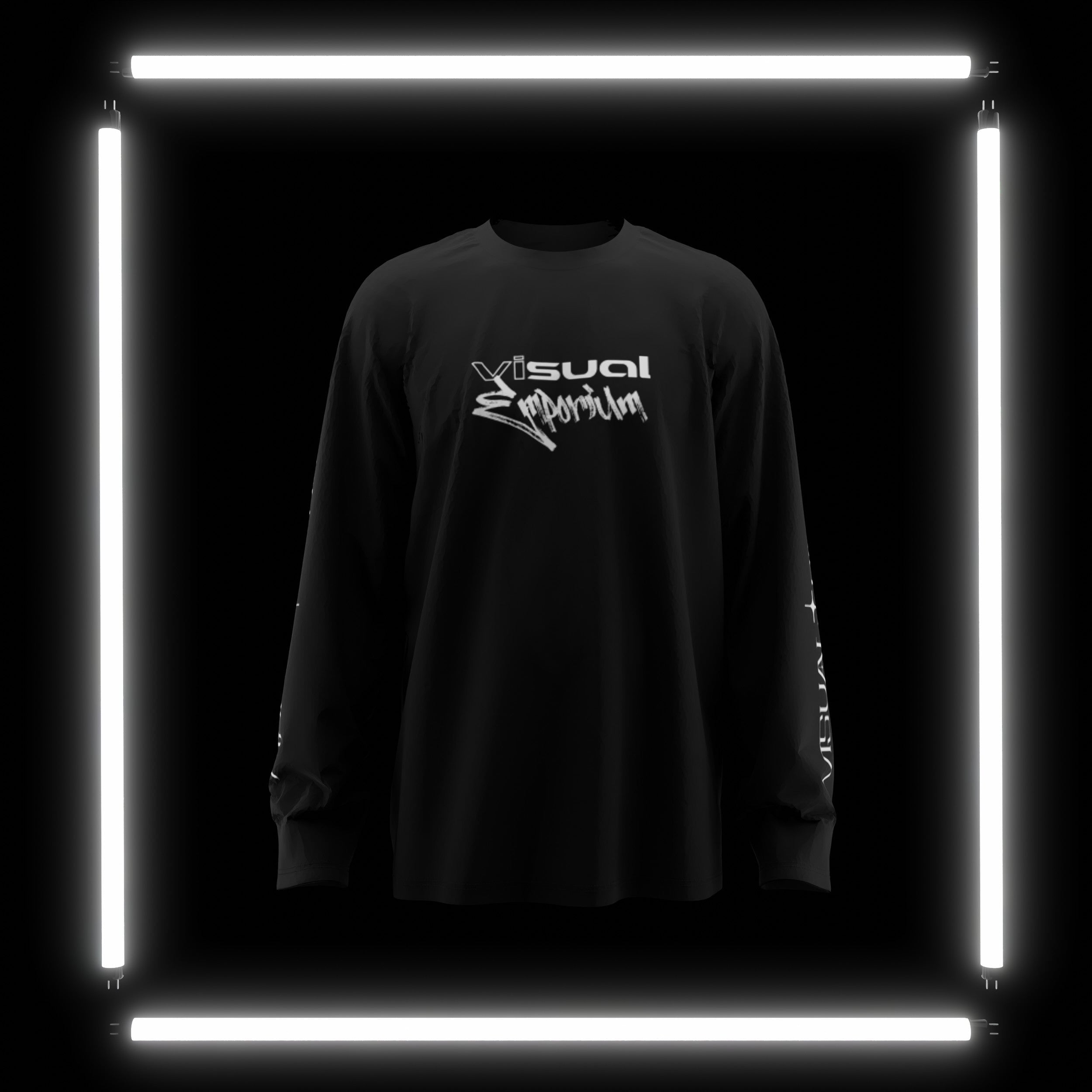 Premium 3d Long Sleeve T-Shirt Mockup • Blender 
