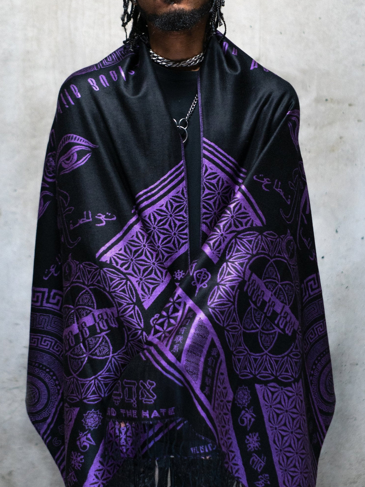 RESTOCKED ✦ LOVE IS LAW • INDIGO • Reversible Festival Shawl/Scarf Shawls