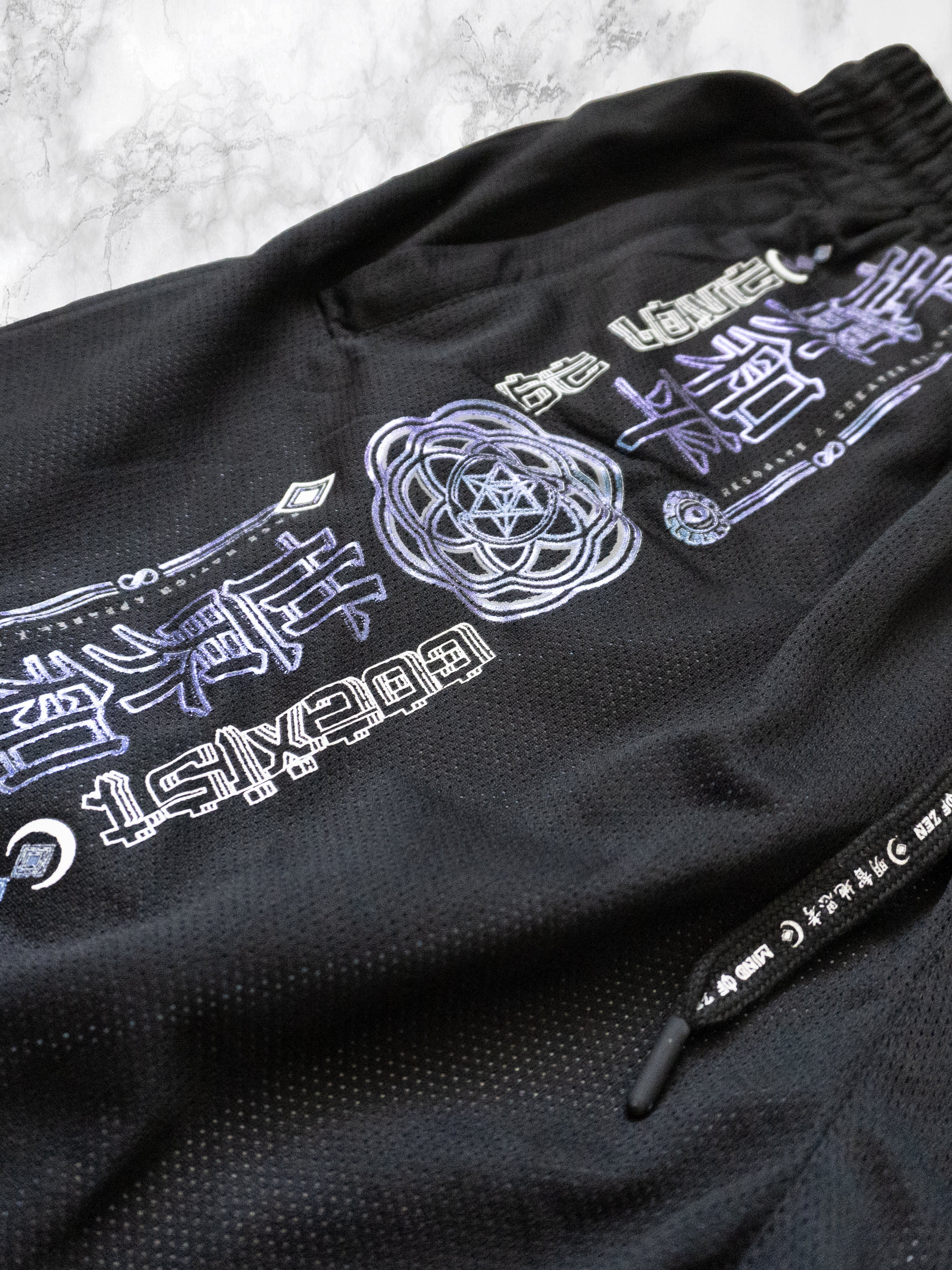 MIND OF ZEN • Iridescent Ink • Activewear Shorts w/ Stash Pocket Shorts