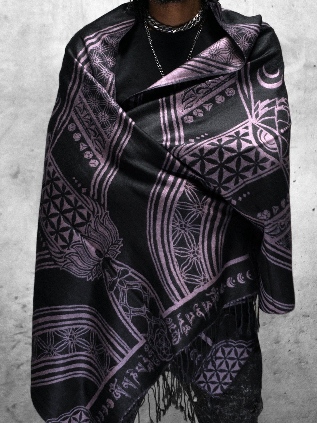 MANTRA • ICE PINK • Reversible Festival Shawl/Scarf Shawls