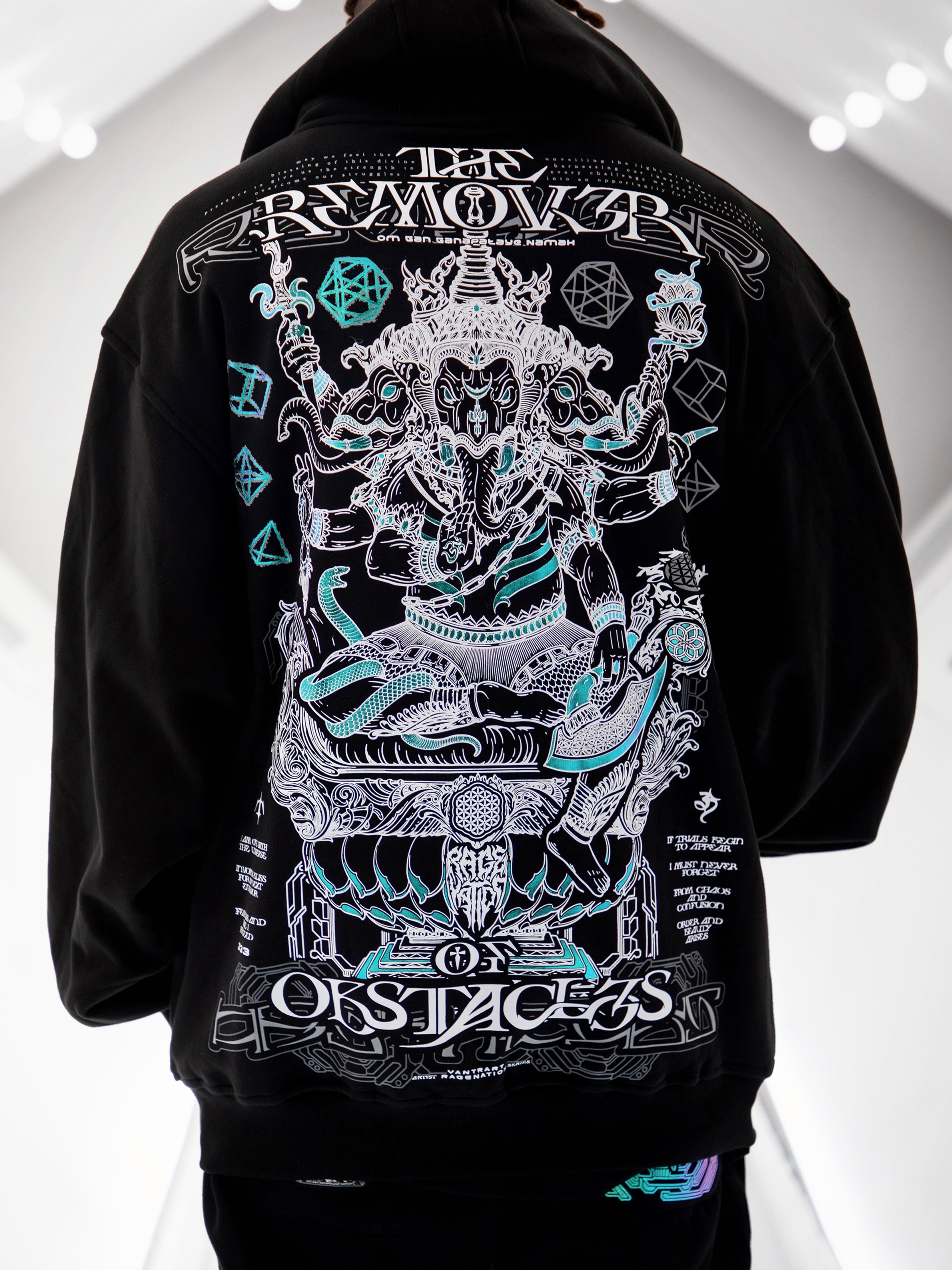 REMOVER OF OBSTACLES ✦ 3-TONE IRIDESCENT FOIL ✦ Premium Hoodie Hoodie