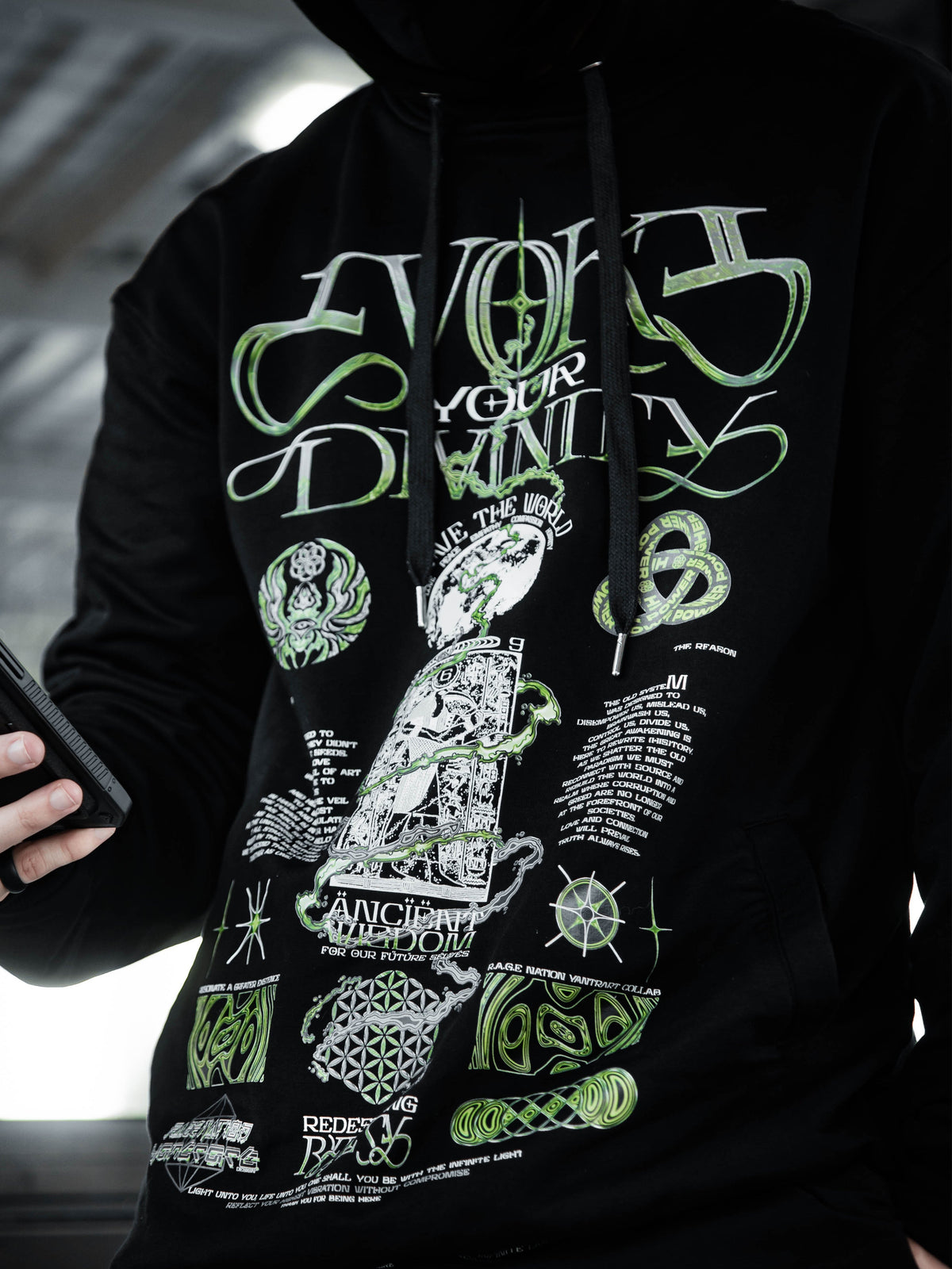 RECONNECT w/ SOURCE V2 ✦ Heavyweight Hoodie w/ hidden pocket Hoodie