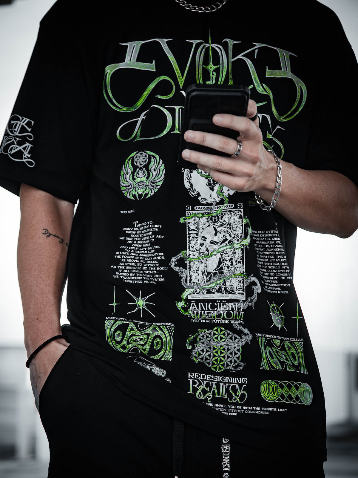 RECONNECT w/ SOURCE V2 ✦ NEON • Premium T-Shirt T-Shirt
