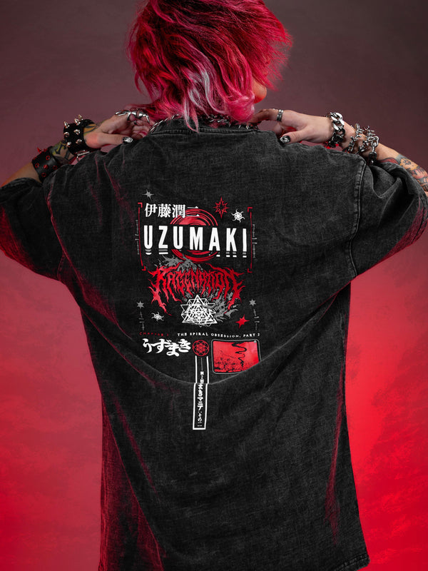 OFFICIAL UZUMAKI ✦ SPIRAL OBSESSION ✦ Acidwash Collectible Tee T-Shirt