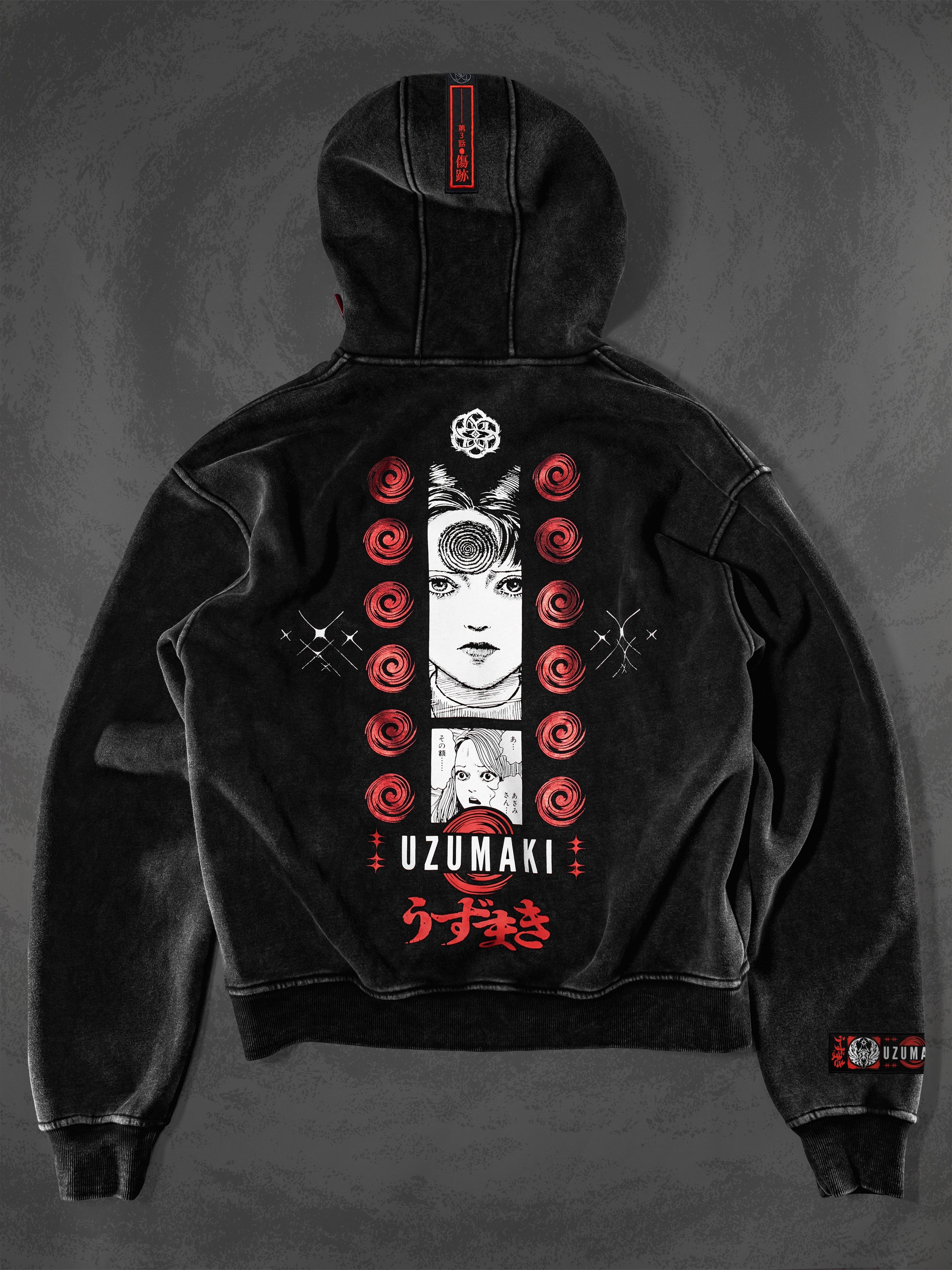 OFFICIAL UZUMAKI ✦ AZAMI'S CURSE ✦ Acidwash Collectible Hoodie Hoodie