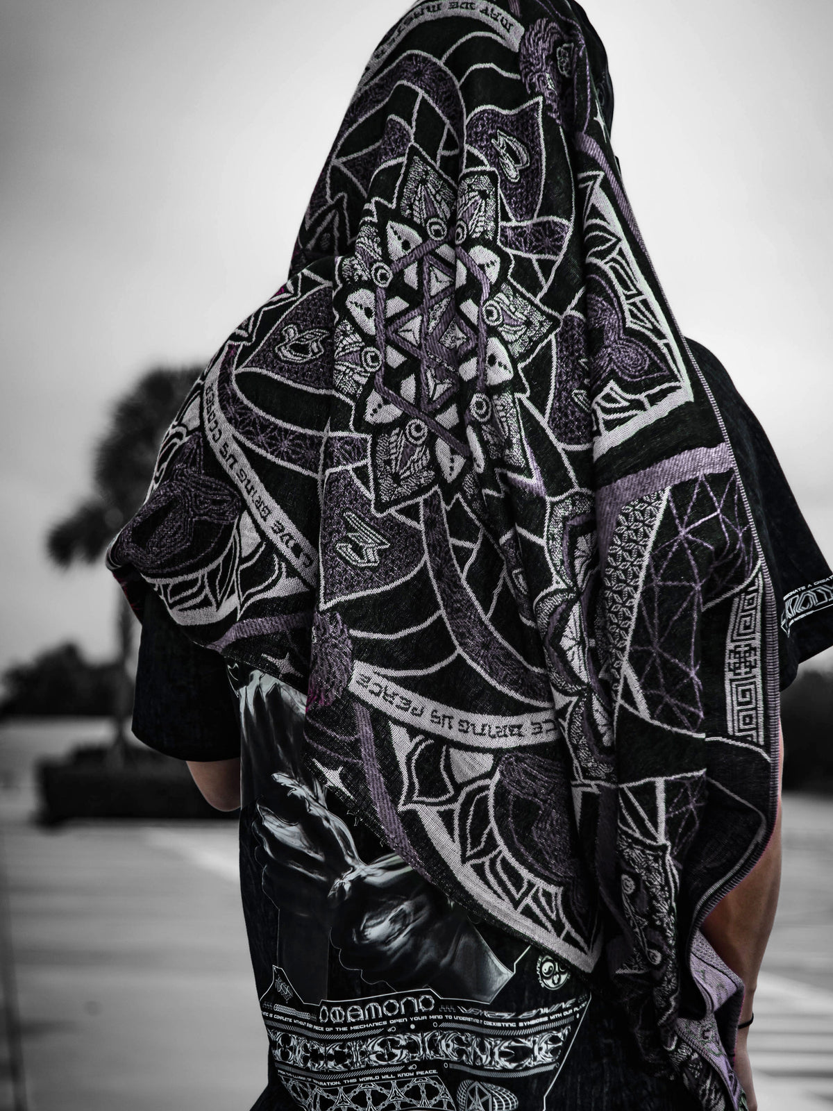 LIMITED EDITION • HARMONY HEALS • ICE PURPLE • Festival Shawl/Scarf Shawl