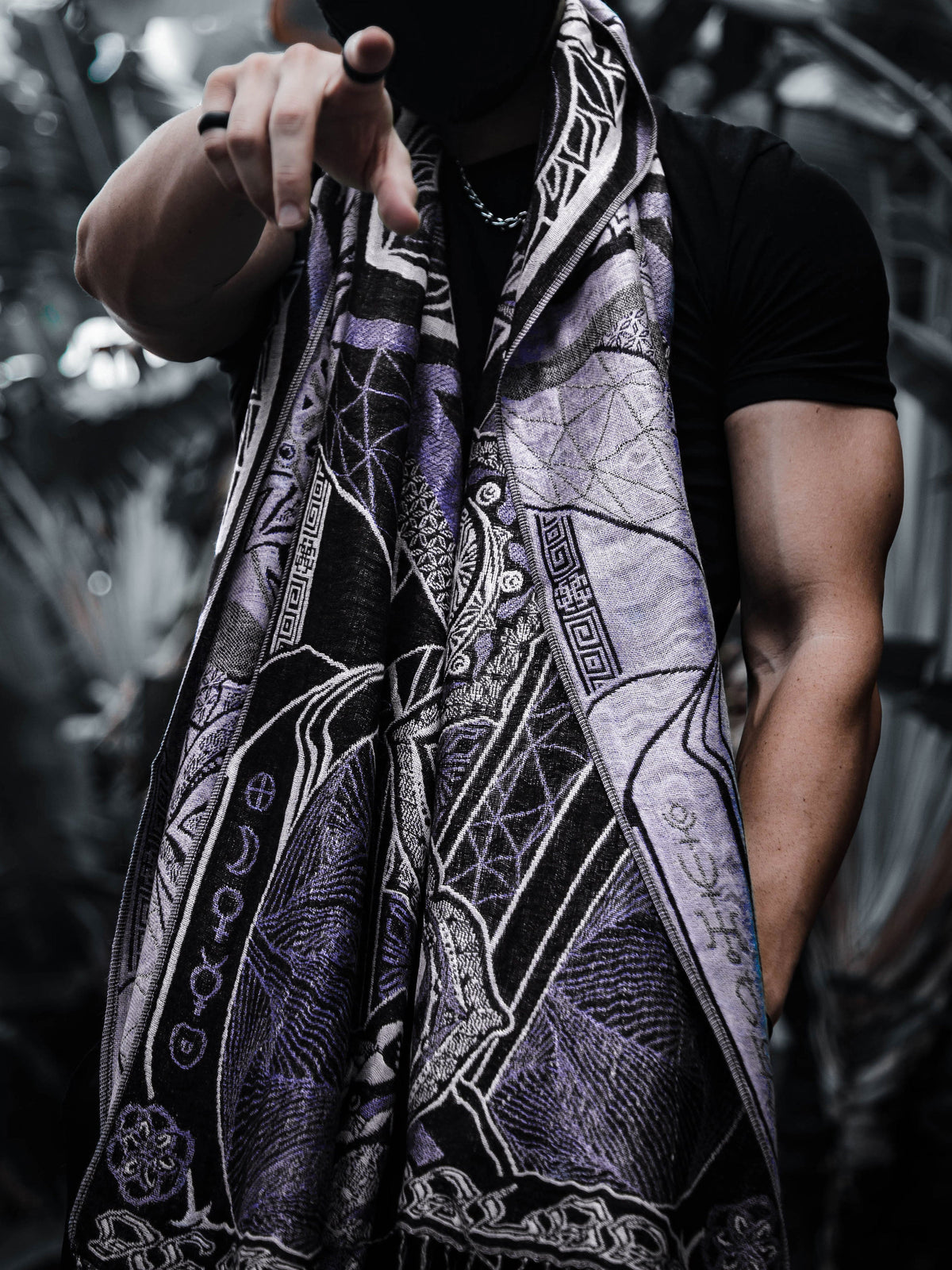 LIMITED EDITION • HARMONY HEALS • ICE PURPLE • Festival Shawl/Scarf Shawl