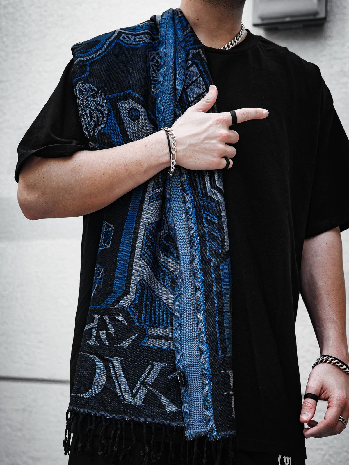 REMOVER OF OBSTACLES ✦ DEEP BLUE ✦ Festival Shawl Shawls