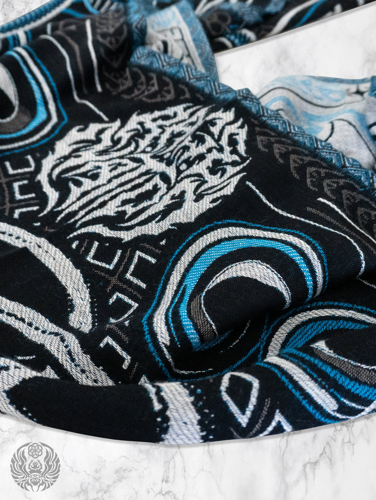 THE RAVE ✦ Black/Blue Double-Layered Shawl Shawls