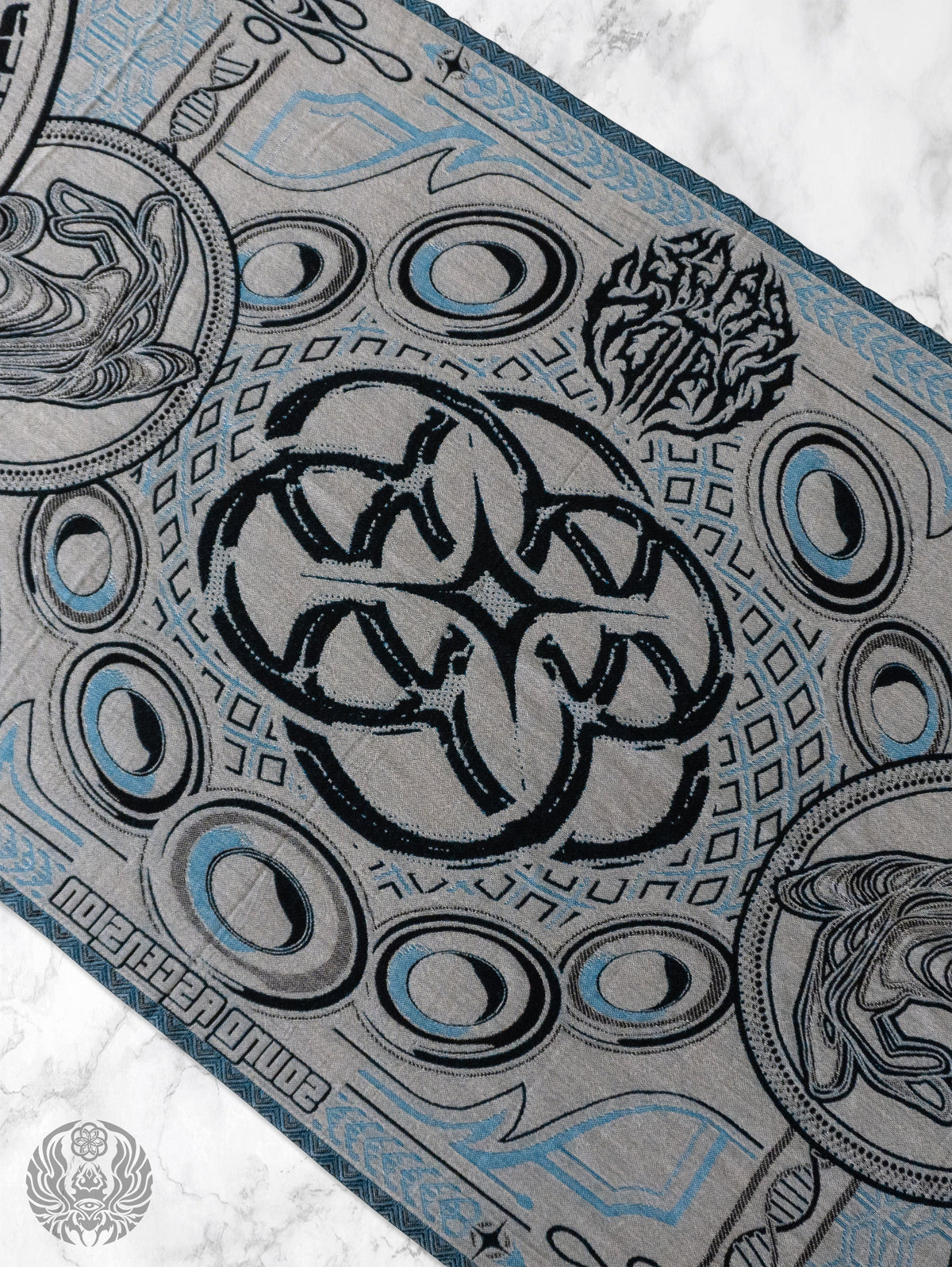 THE RAVE ✦ Black/Blue Double-Layered Shawl Shawls