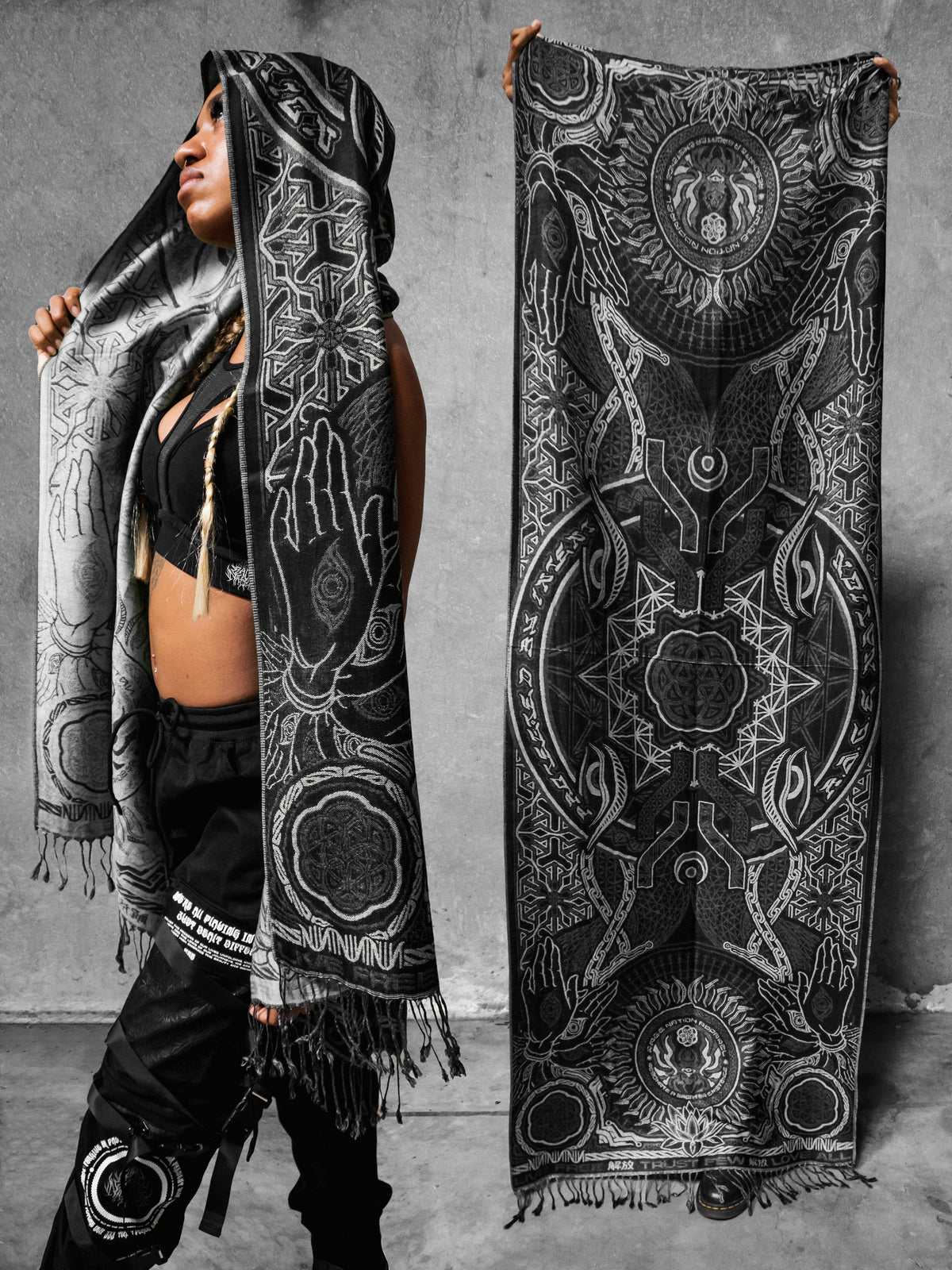 PROTECTED BY INTENT ✦ WHITE ✦ FESTIVAL SHAWL Shawls