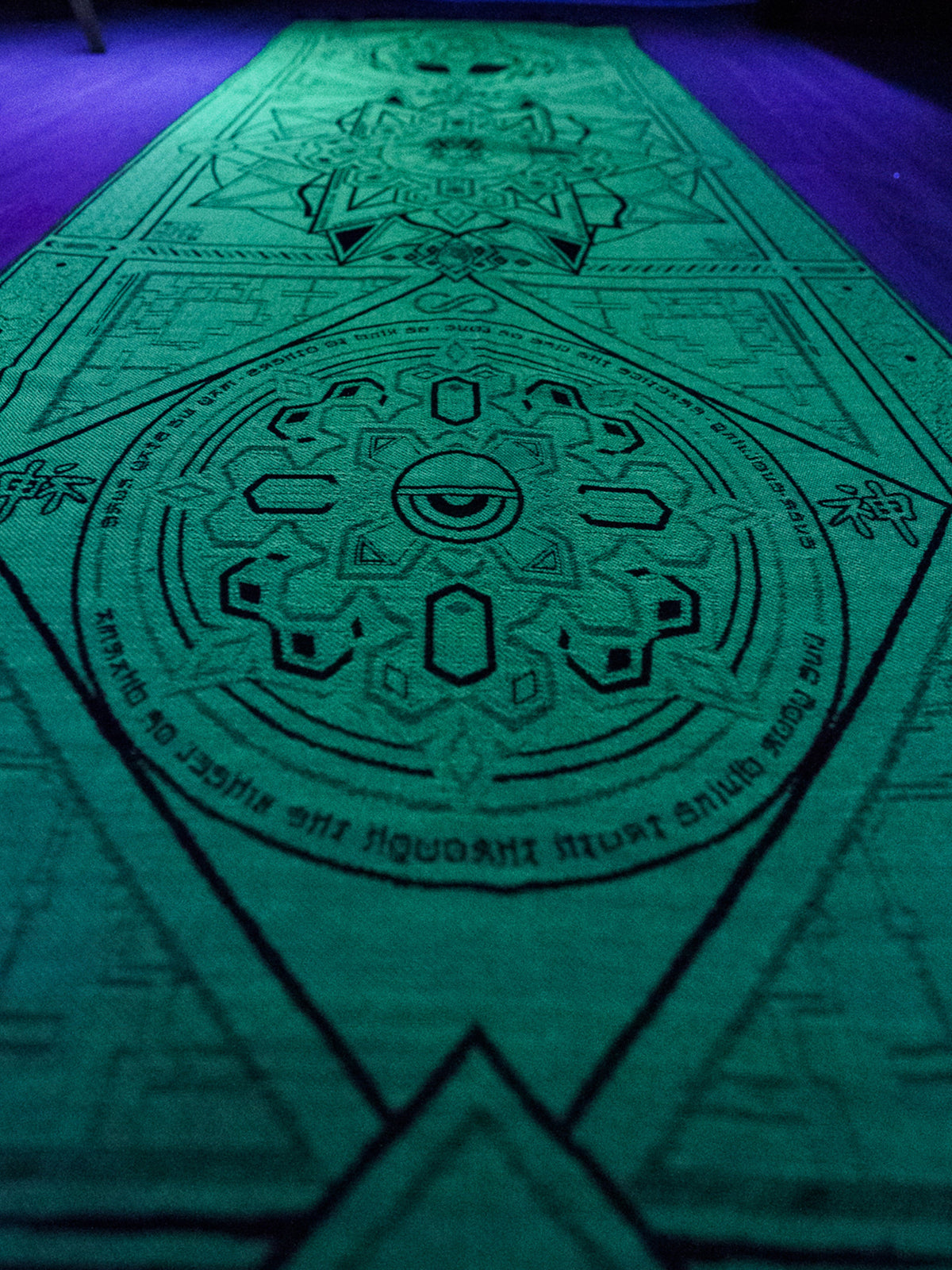 DHARMA V2 • Grey/Mint • AR Activated/UV Reactive • Festival Shawl/Scarf Shawls