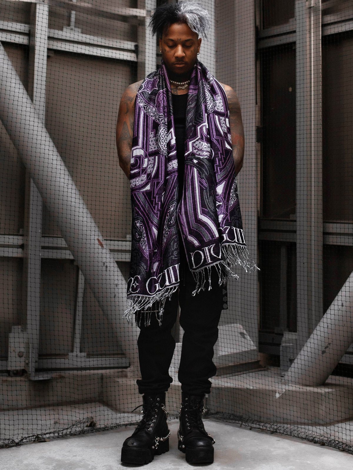 DIVINE GUIDANCE ✦ VELVET VIOLET ✦ Reversible Festival Shawl Shawl