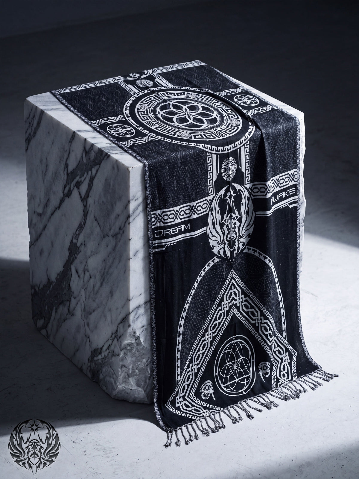 DREAM AWAKE V2 • BLACK/WHITE • 8 Year Anniversary Shawl Shawls