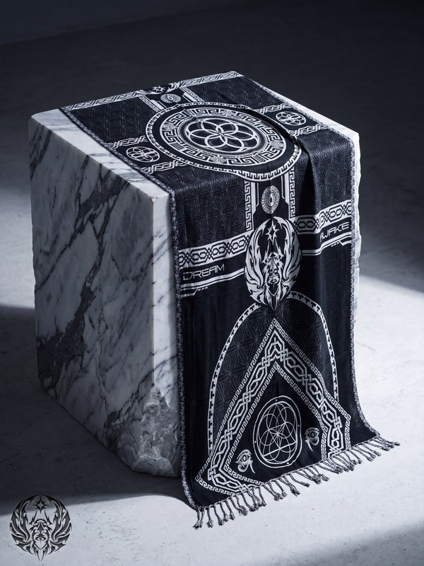 DREAM AWAKE V2 • BLACK/WHITE • 8 Year Anniversary Shawl Shawls