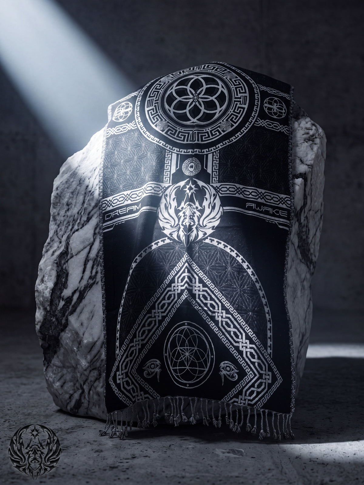 DREAM AWAKE V2 • BLACK/WHITE • 8 Year Anniversary Shawl Shawls