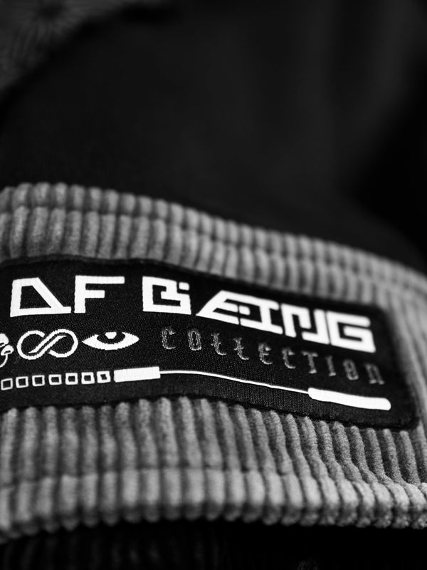 GEOMETRY OF BEING ✦ Black/Gray ✦ Corduroy Flow Joggers Joggers