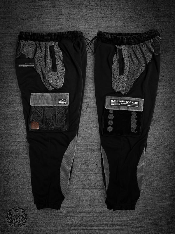 GEOMETRY OF BEING ✦ Black/Gray ✦ Corduroy Flow Joggers Joggers