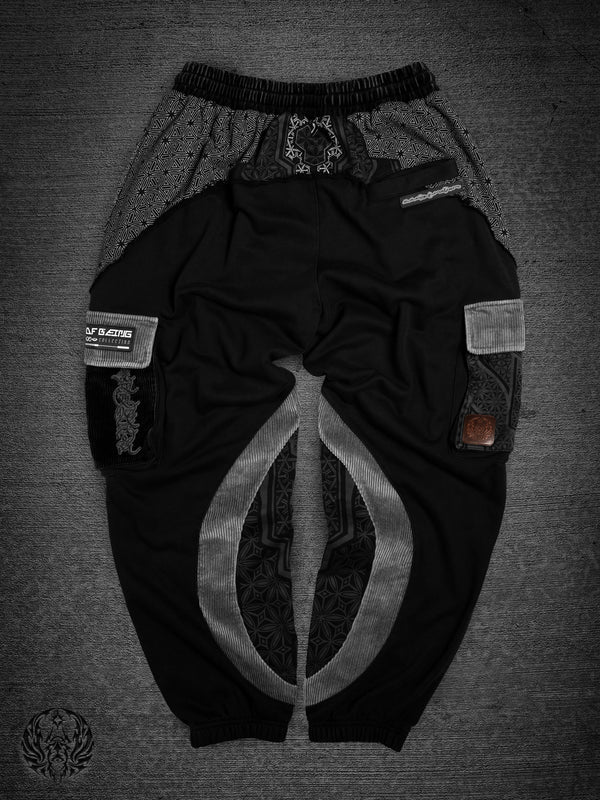GEOMETRY OF BEING ✦ Black/Gray ✦ Corduroy Flow Joggers Joggers