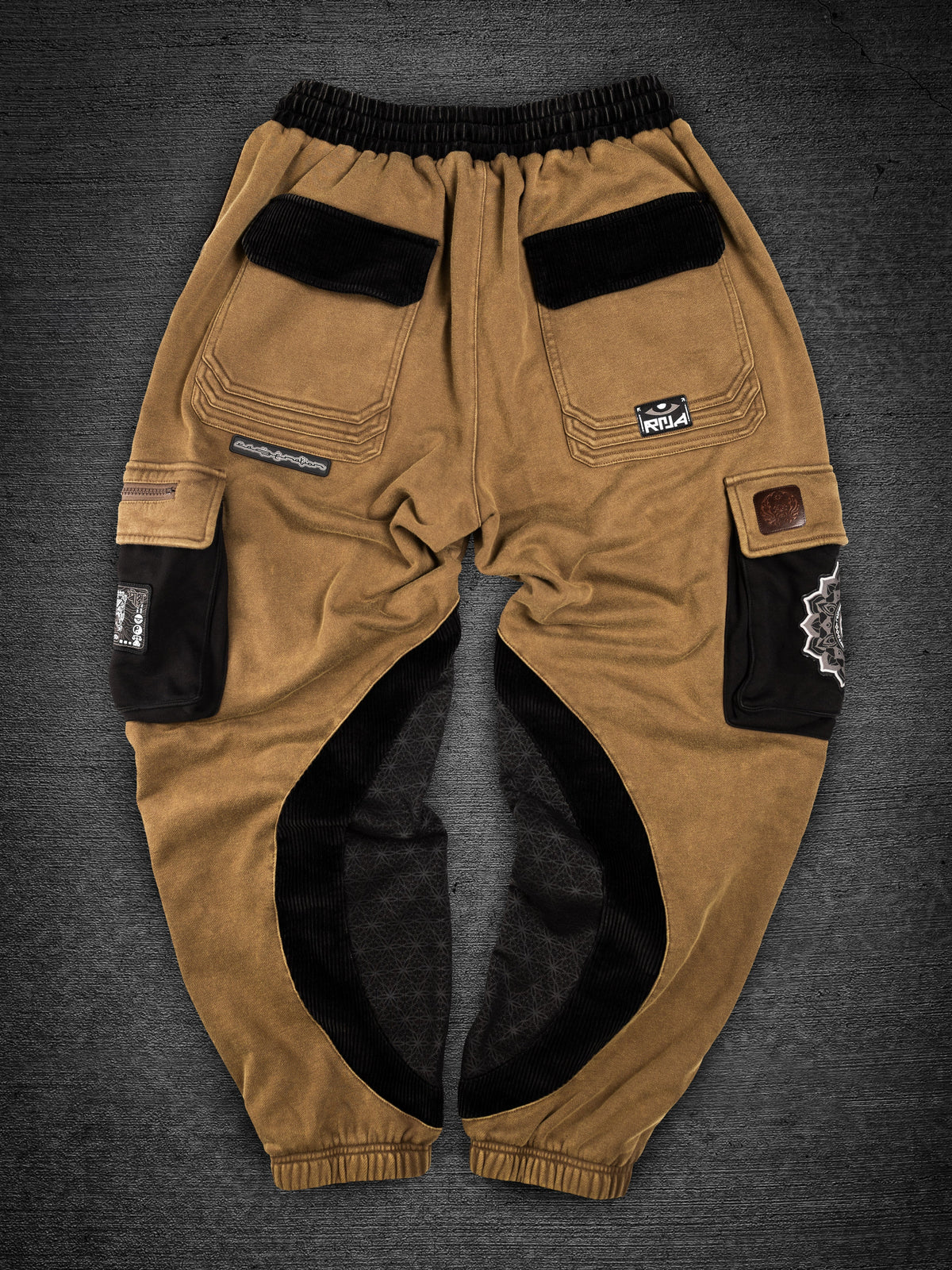 MOKSHA मोक्ष ✦ Tan/Black ✦ Corduroy Flow Joggers Joggers