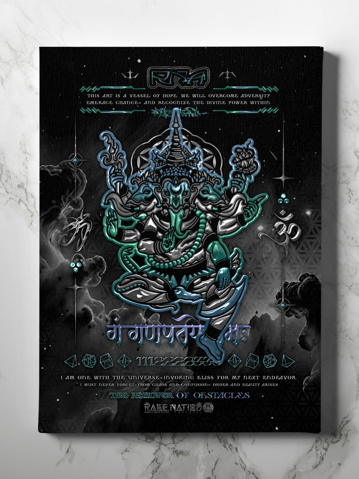 REMOVER OF OBSTACLES ✦ V3 ✦ RAGE NATION ✦ Limited Edition Canvas Canvas