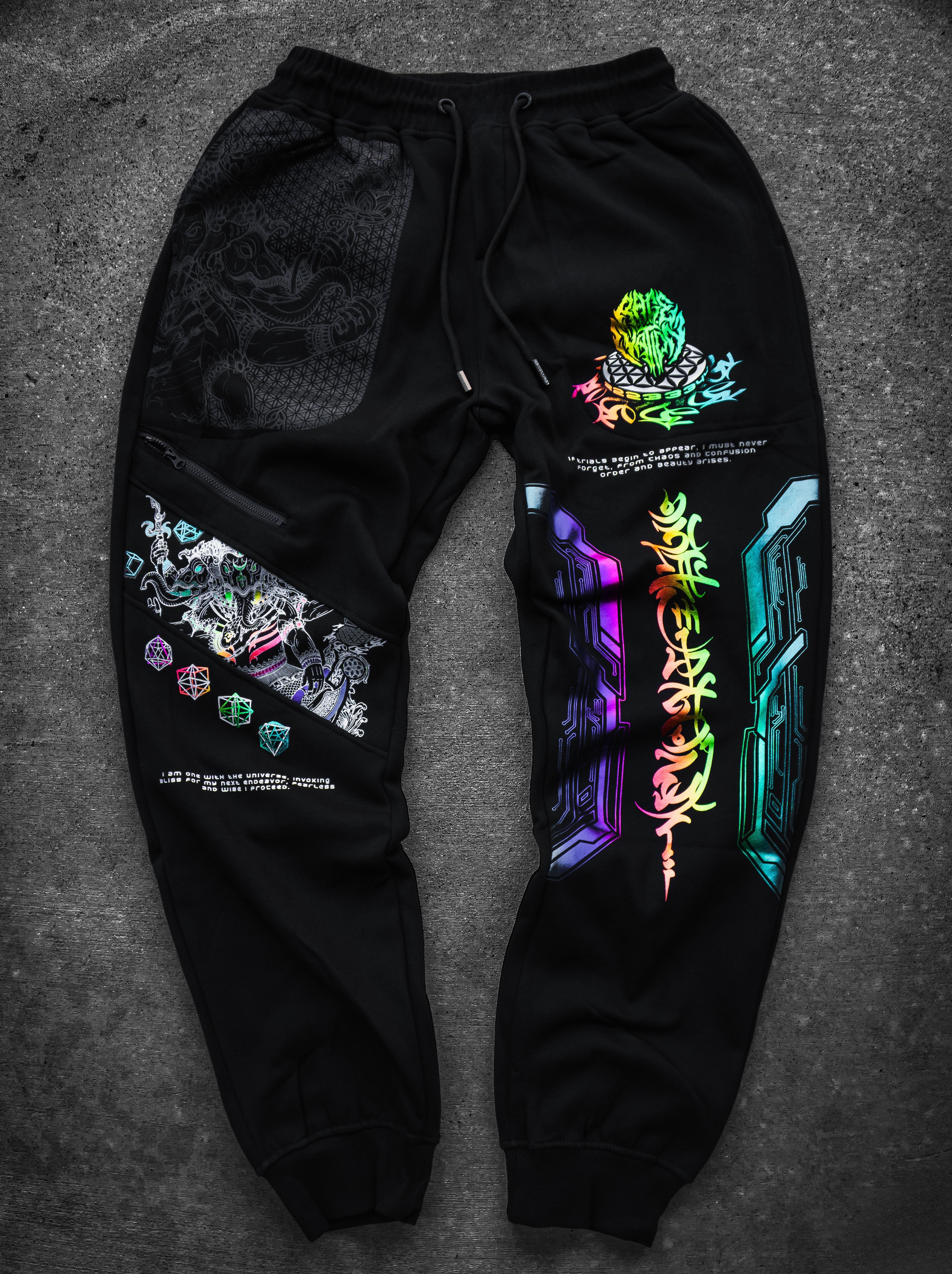 REMOVER OF OBSTACLES V2 ✦ SPECTRUM FOIL ✦ Premium Joggers w/ Hidden Pocket Joggers