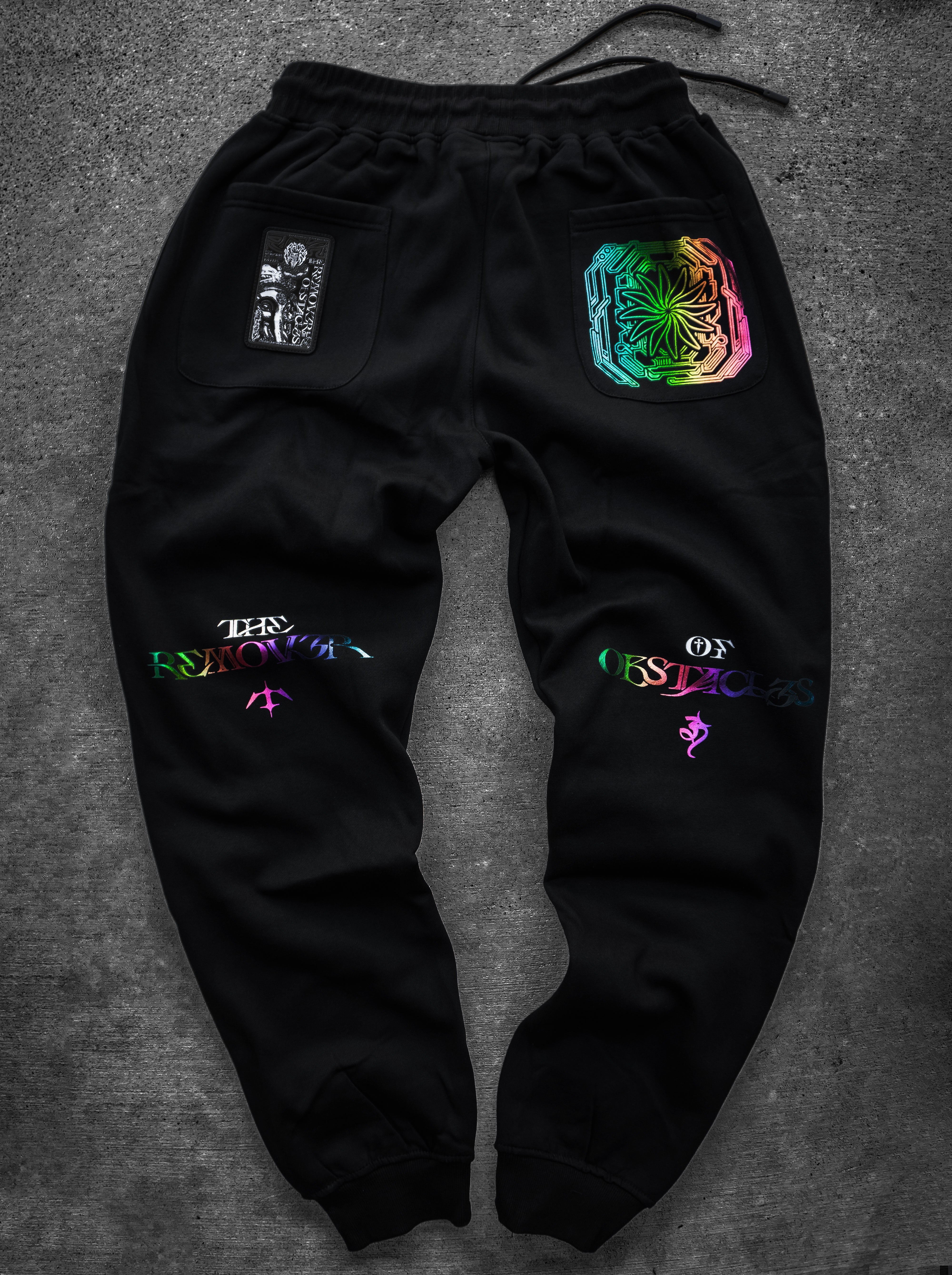 REMOVER OF OBSTACLES V2 ✦ SPECTRUM FOIL ✦ Premium Joggers w/ Hidden Pocket Joggers