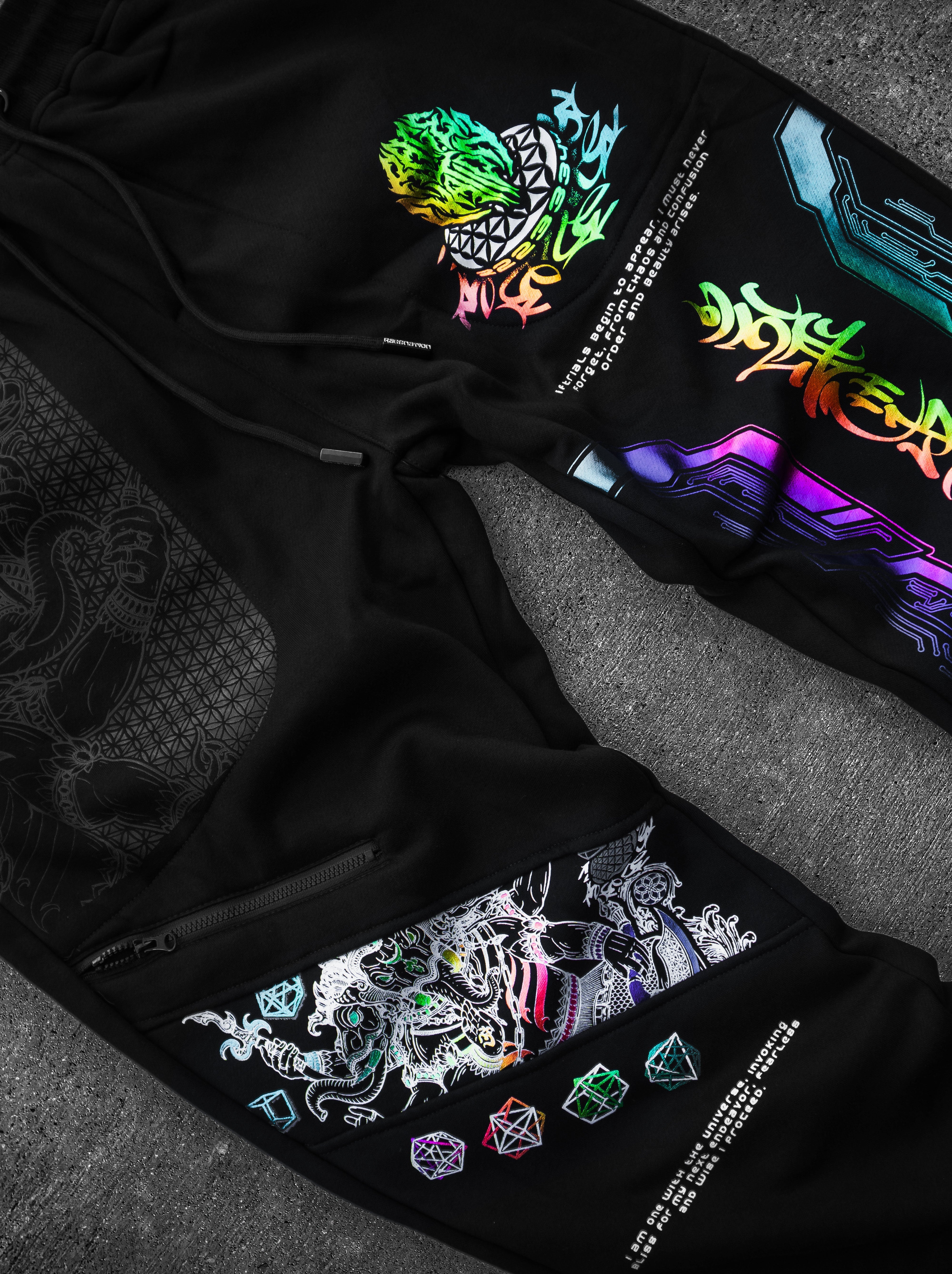 REMOVER OF OBSTACLES V2 ✦ SPECTRUM FOIL ✦ Premium Joggers w/ Hidden Pocket Joggers